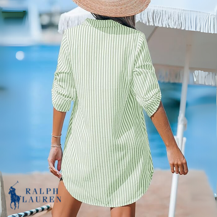R. Ꮮаᴜгеn Abito Camicia Classico a Righe
