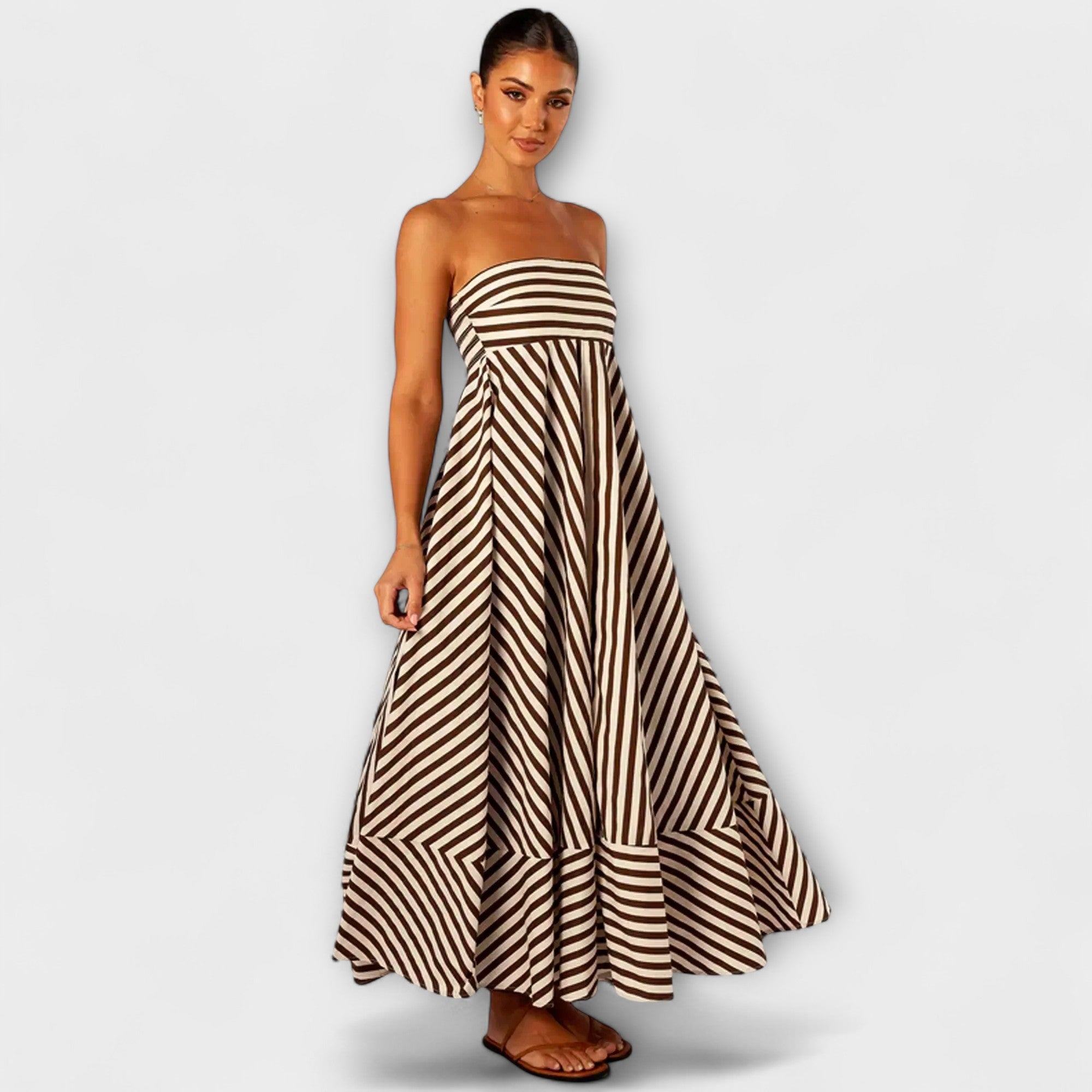 Abito Maxi Rüsch Nocturnal Charm