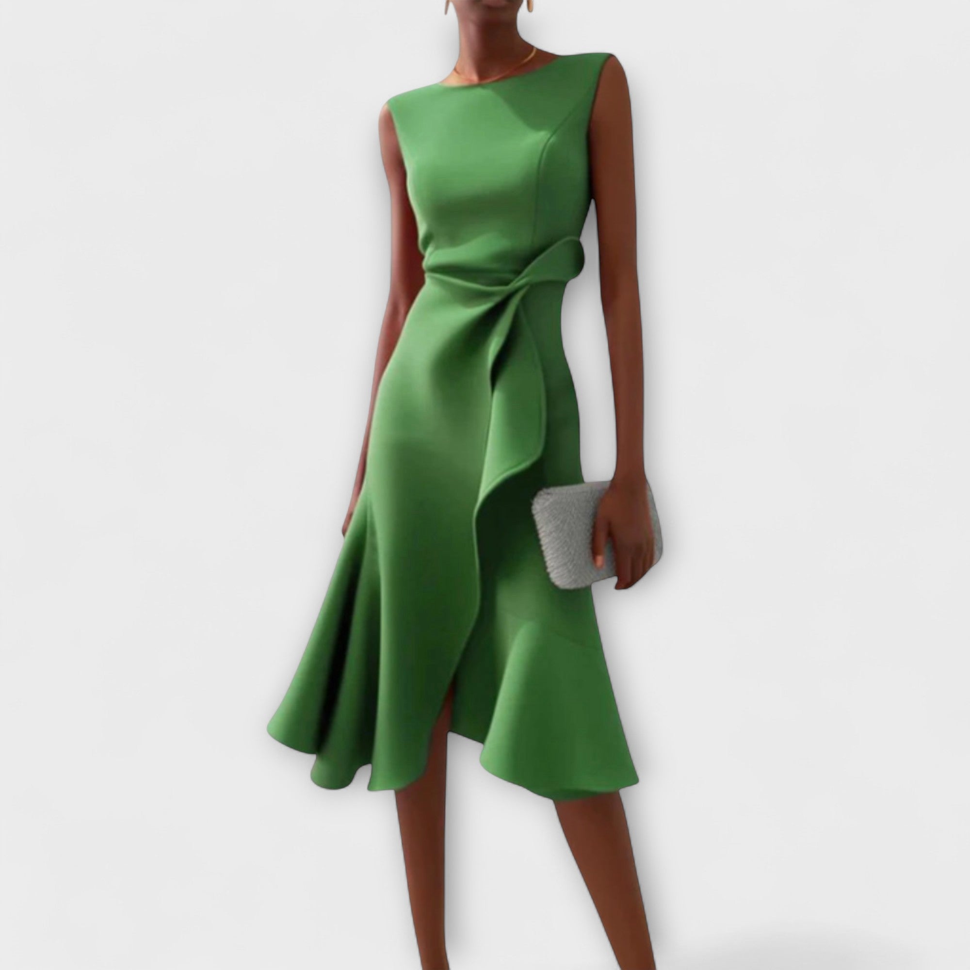 Juliette – Abito midi asimmetrico drappeggiato