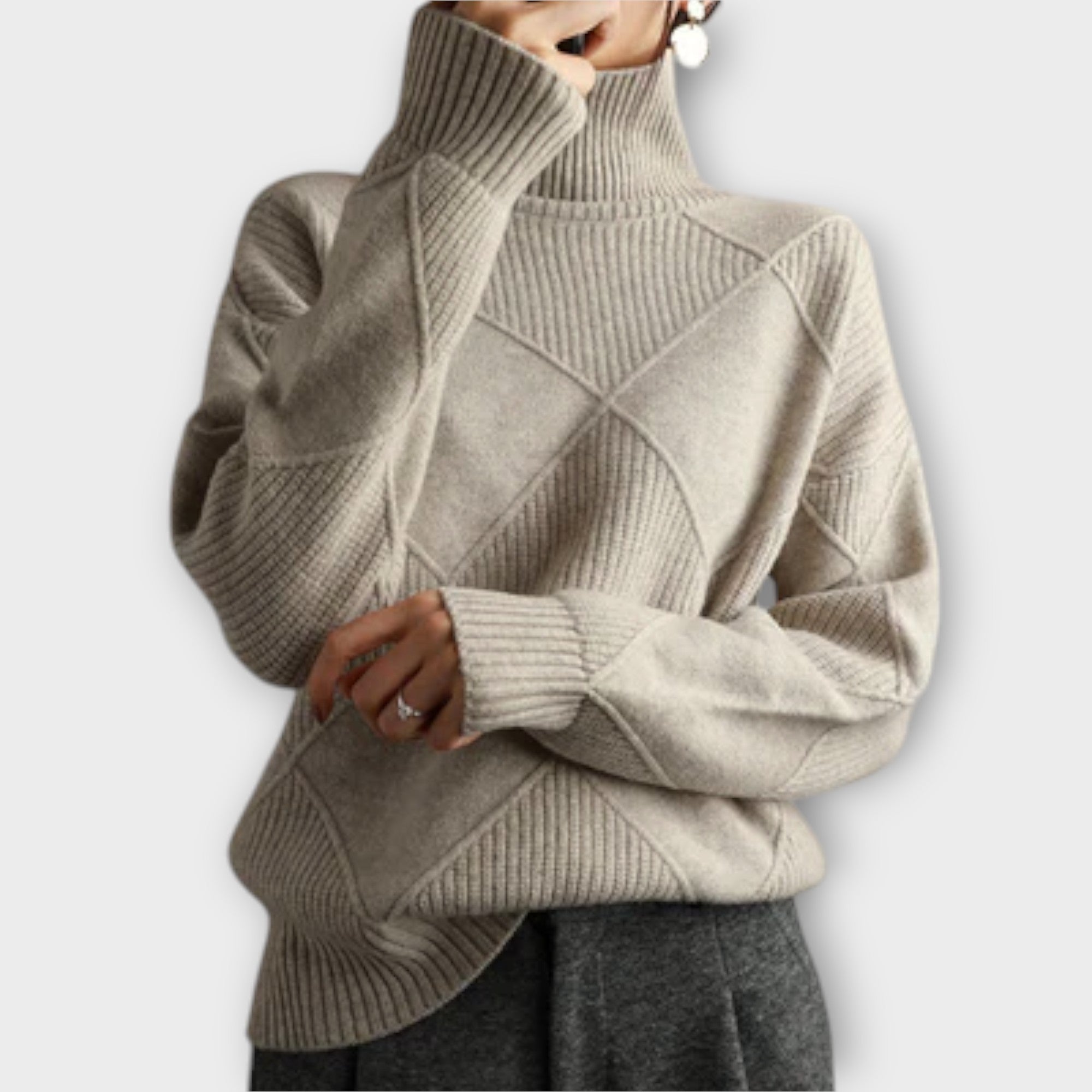 Melanie - Maglione con Collo Alto Confortevole