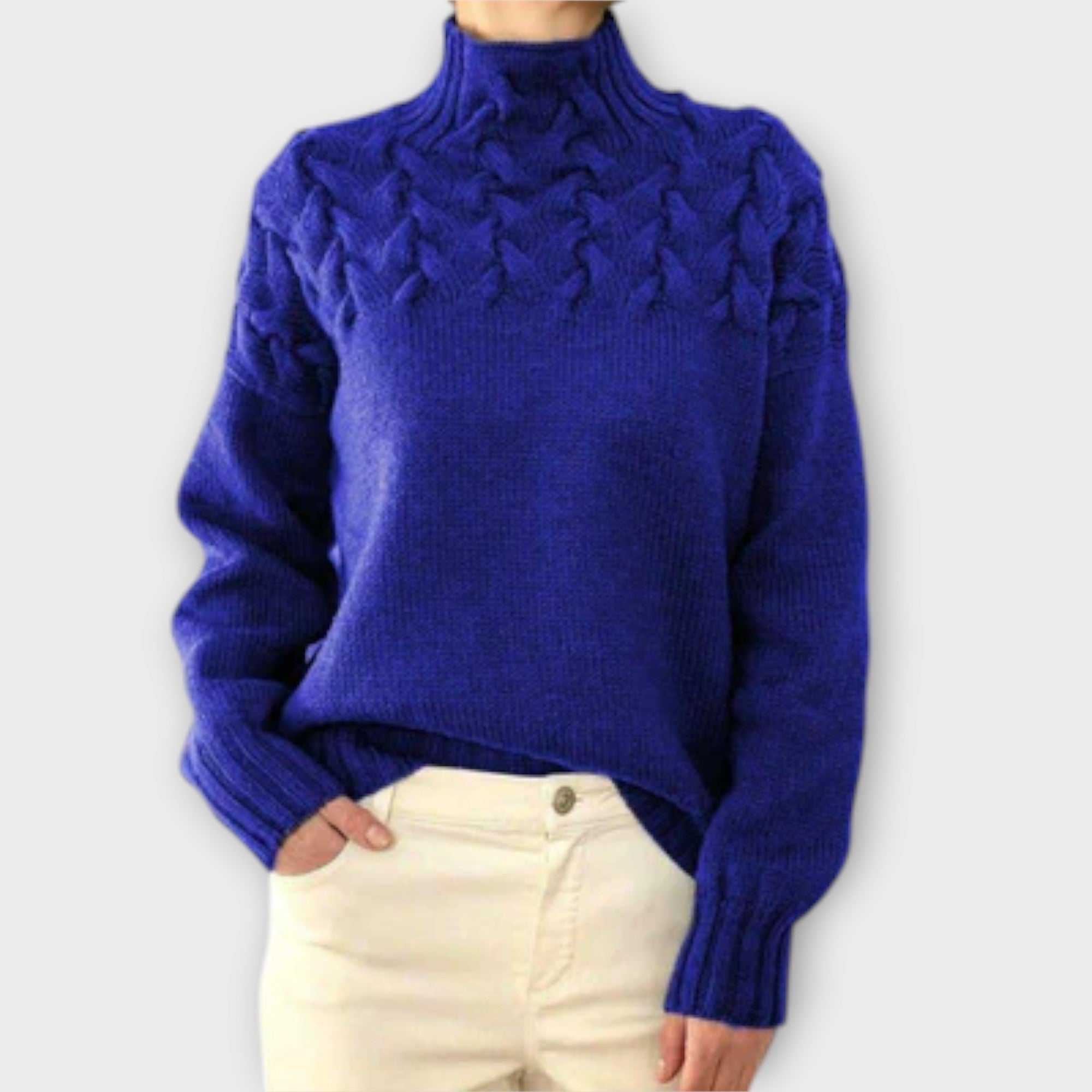 Eva - Maglione da donna con dettaglio a trecce