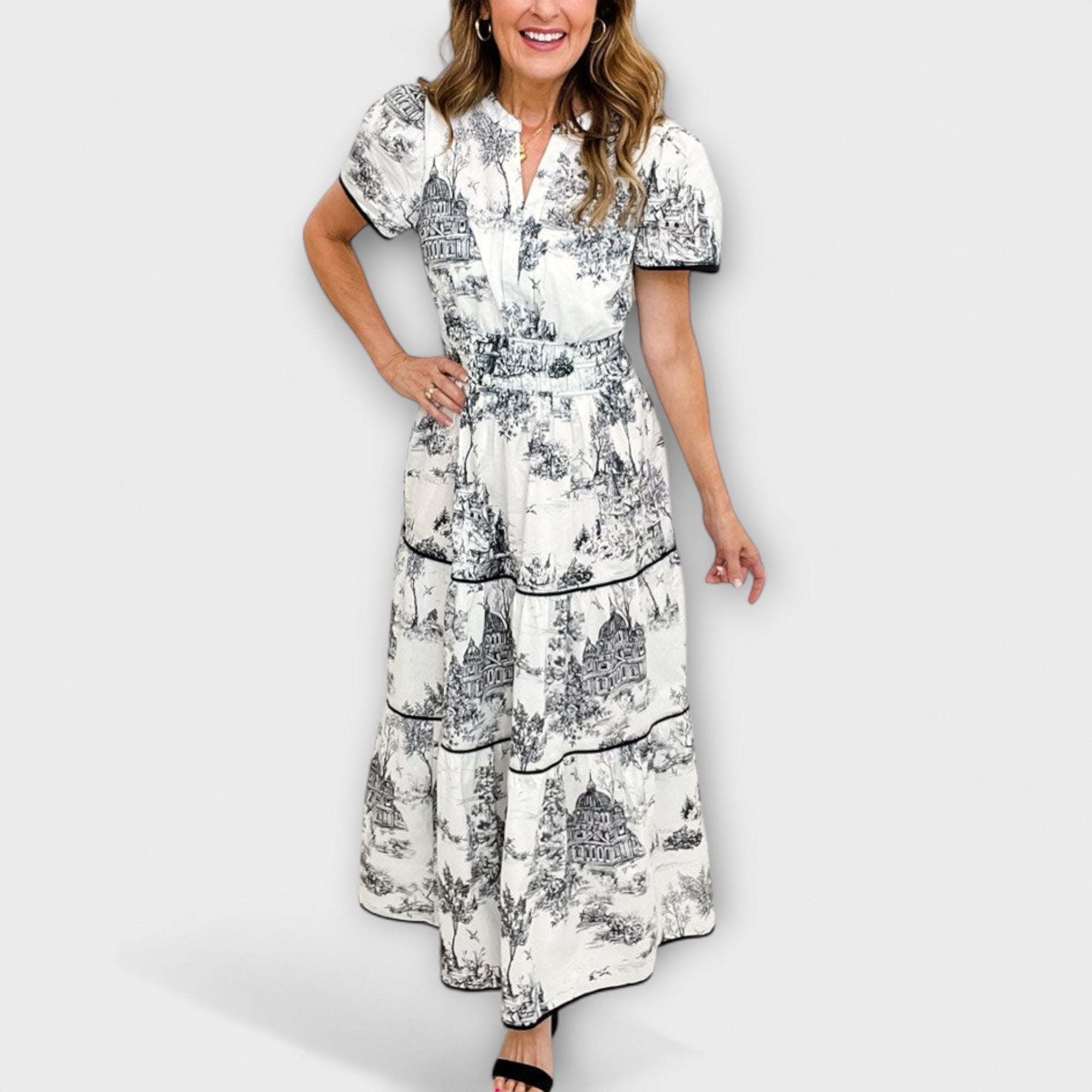 Eliza - Abito Maxi in Toile Senza Tempo