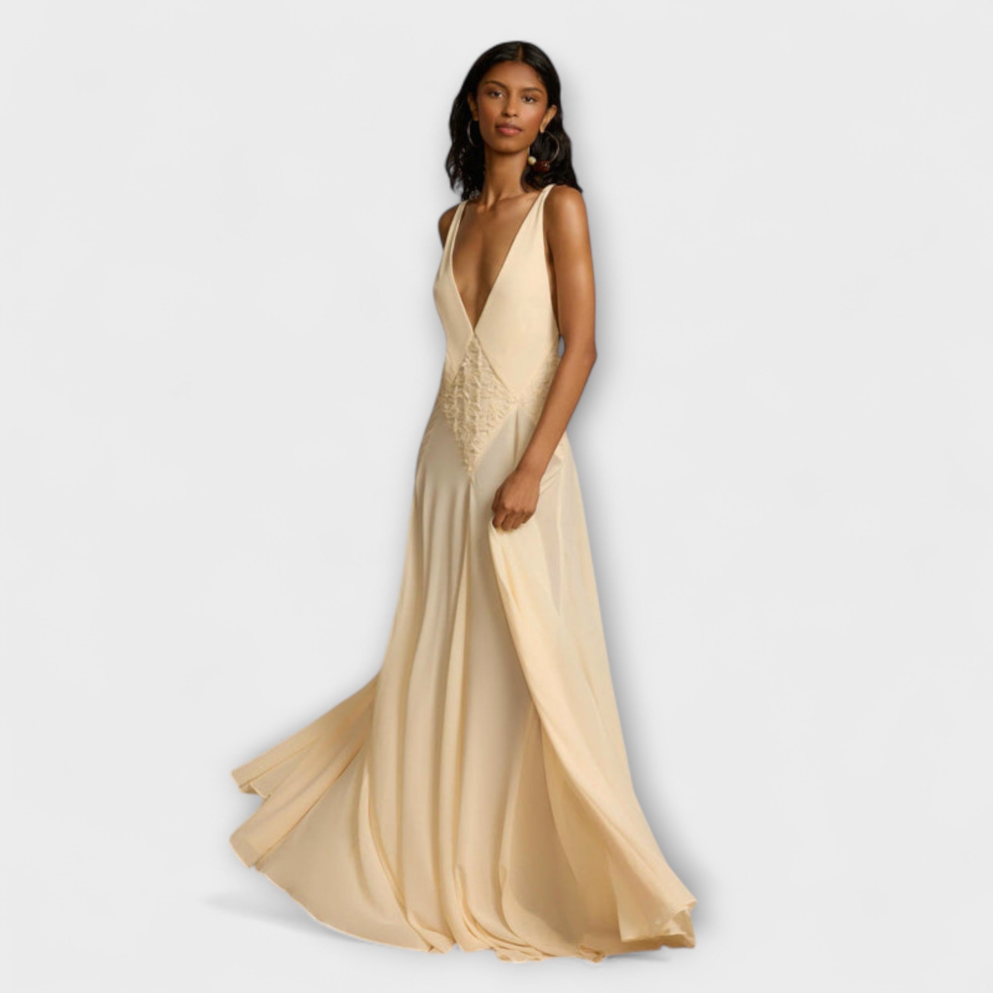 Lavinia - Maxidress con profondo scollo a V