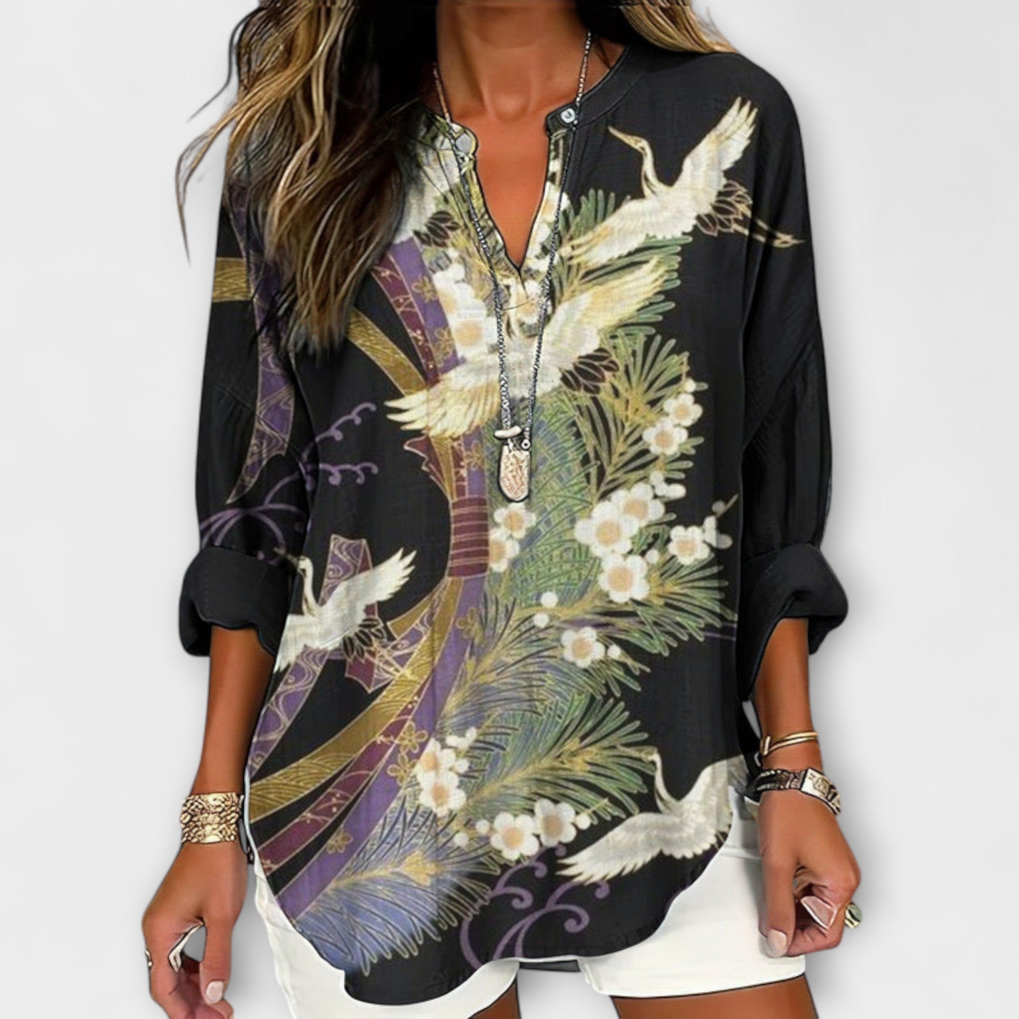 Ellie - Blusa di Eleganza Botanica