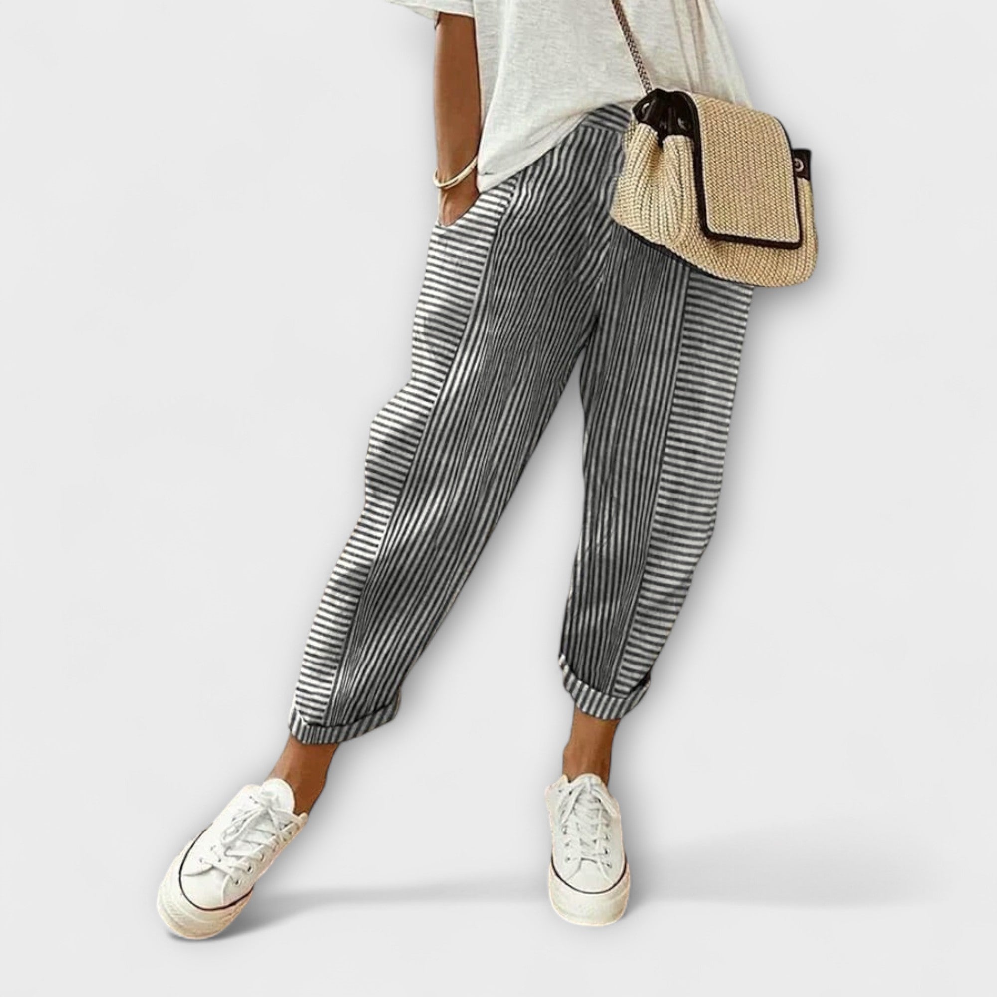 Sanne - Pantaloni a righe comodi