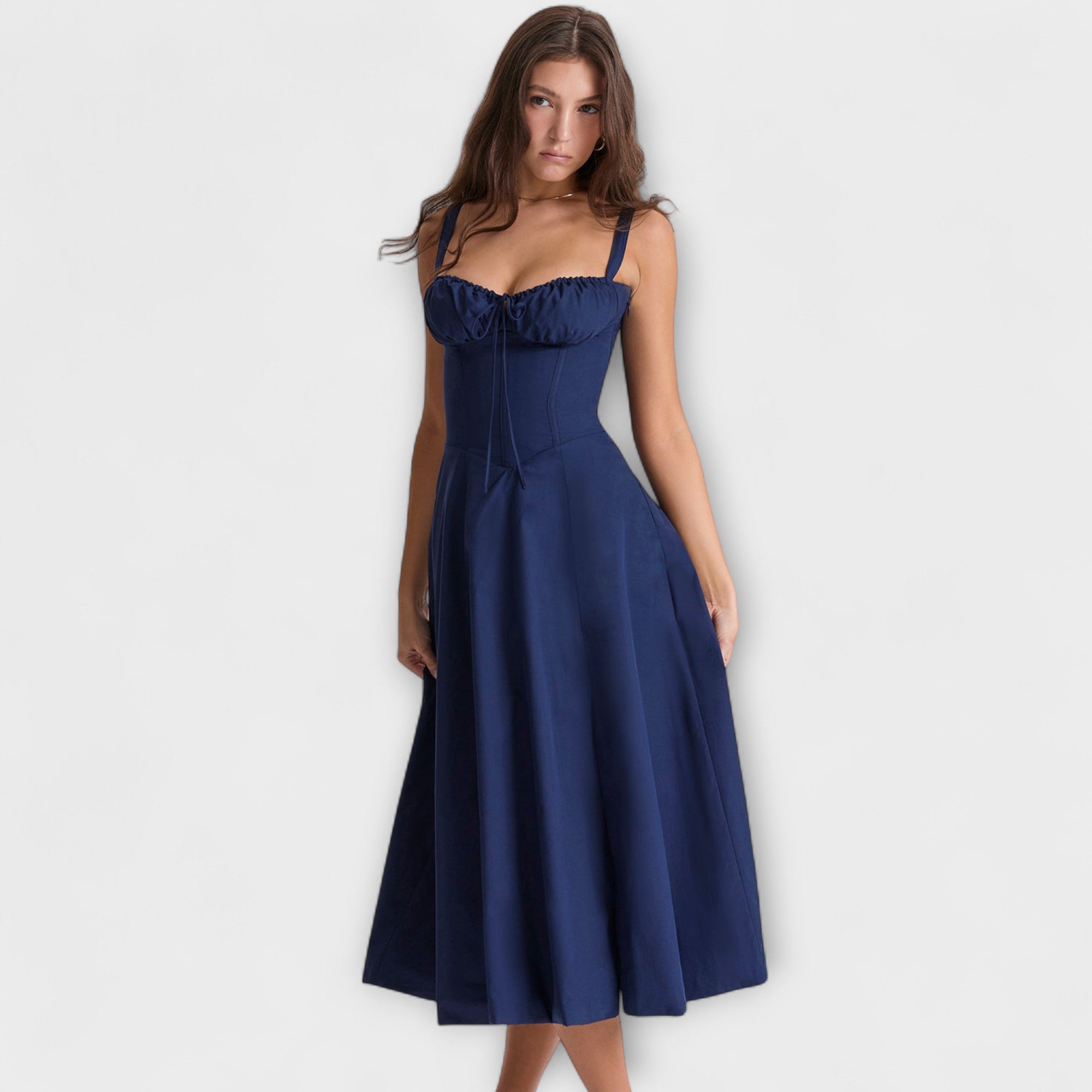 Zipporas - Abito a bustier sagomato con stampa floreale moderna