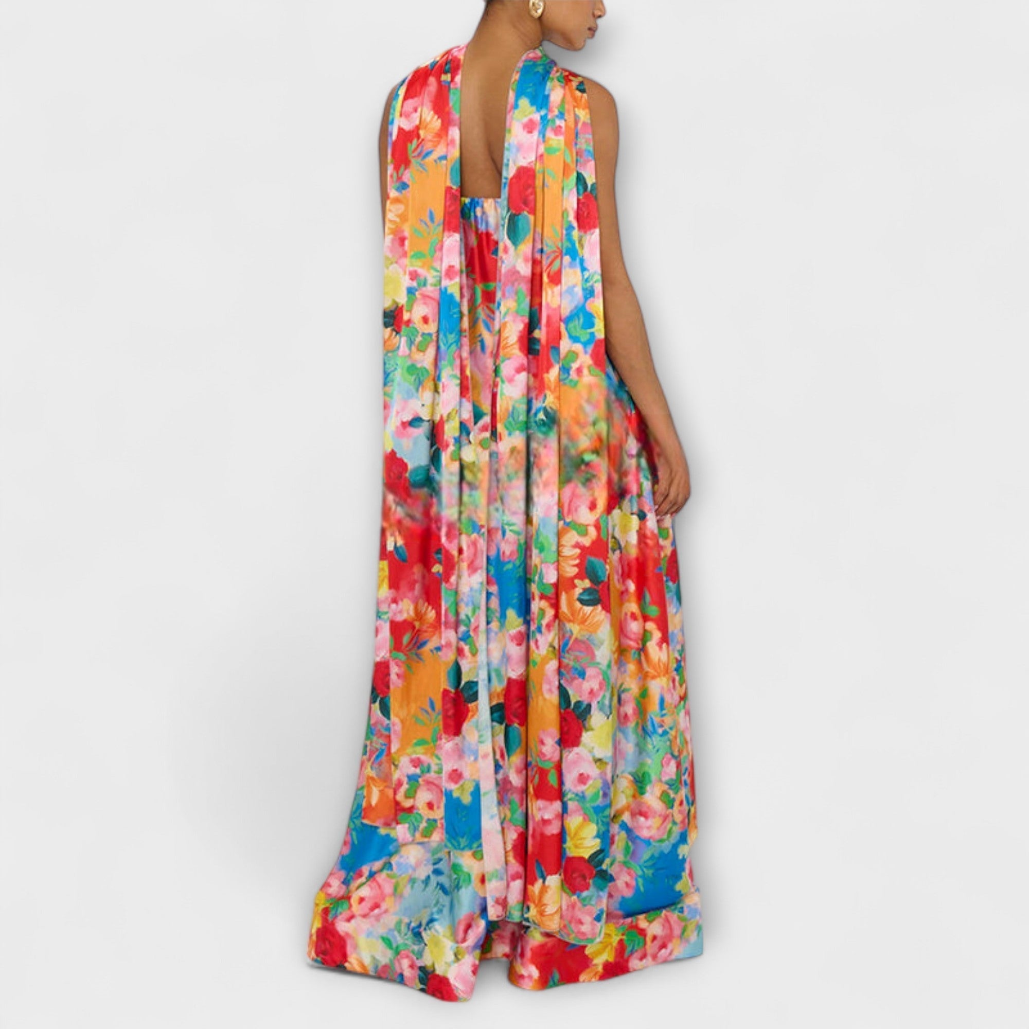 Harlow - Abito Maxi Floreale Off-Shoulder