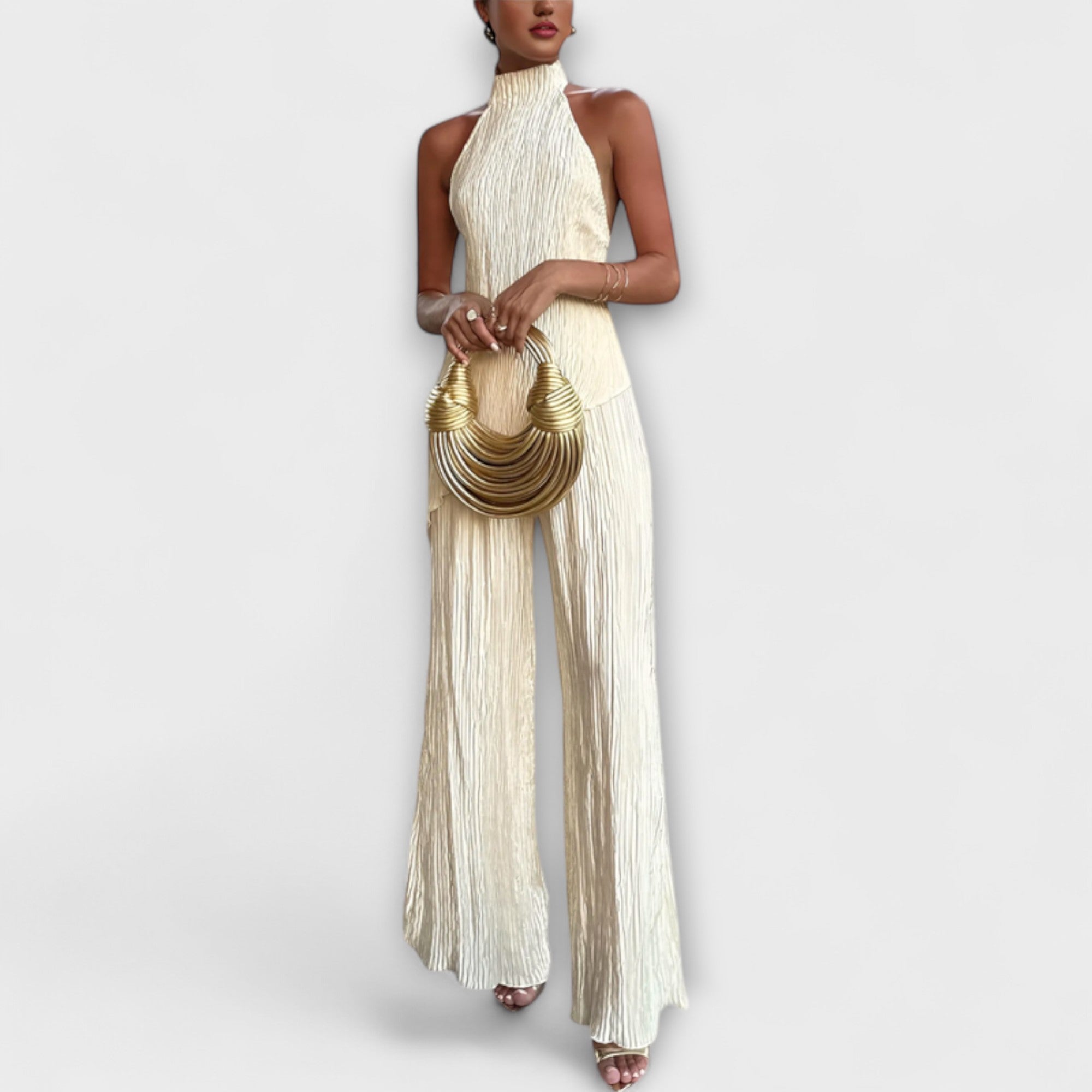 Pilarica - Elegante set plissettato asimmetrico