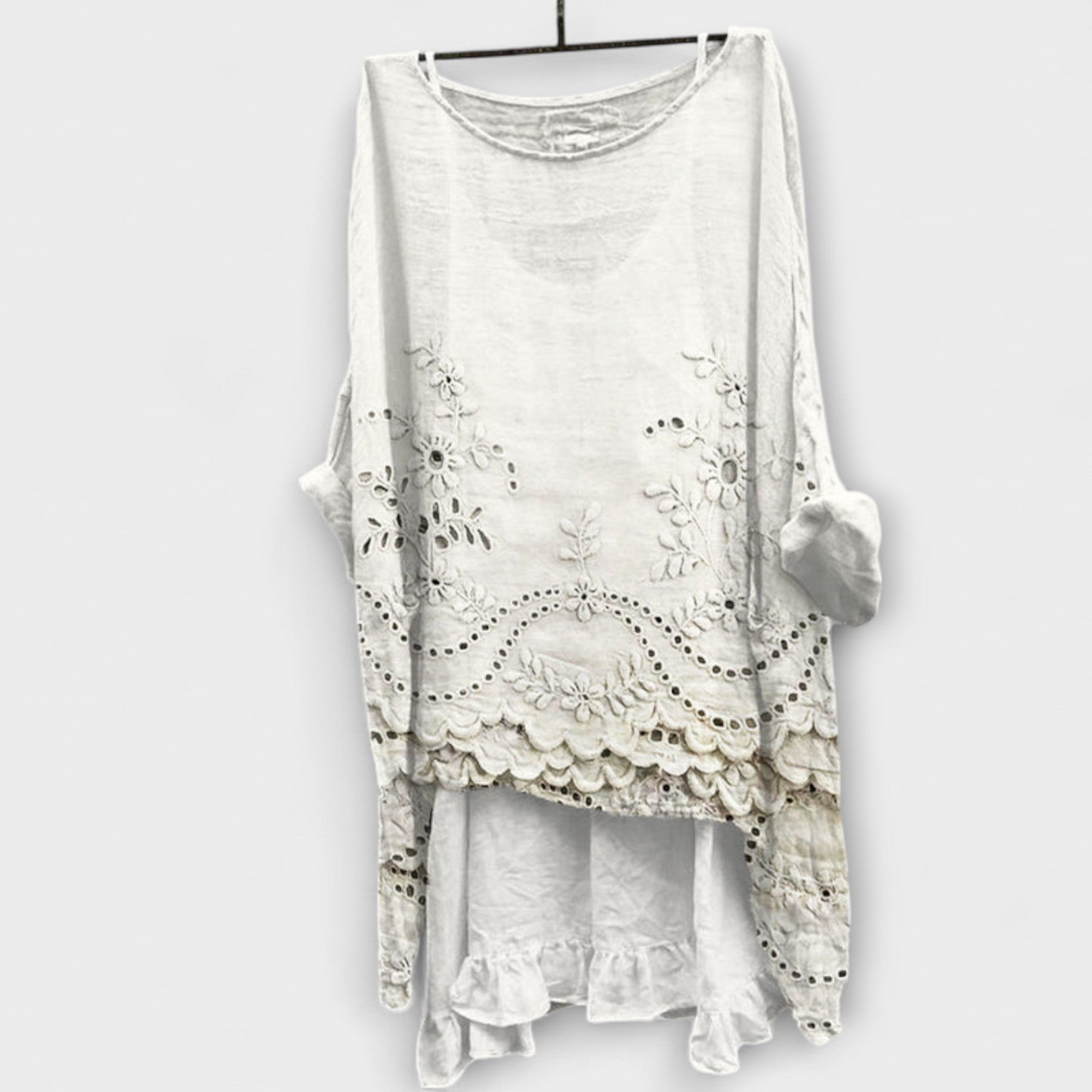 Ella - Blusa con orlo a due strati