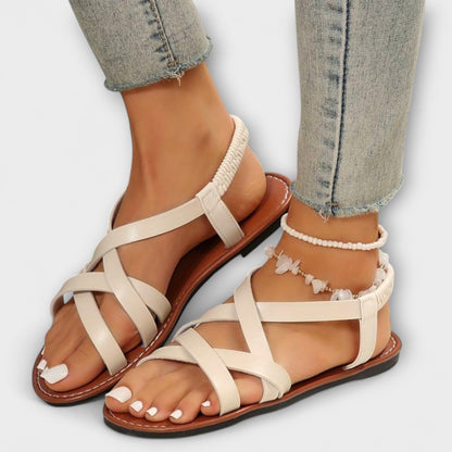 Deborah - Sandali da donna con chiusura incrociata leggera