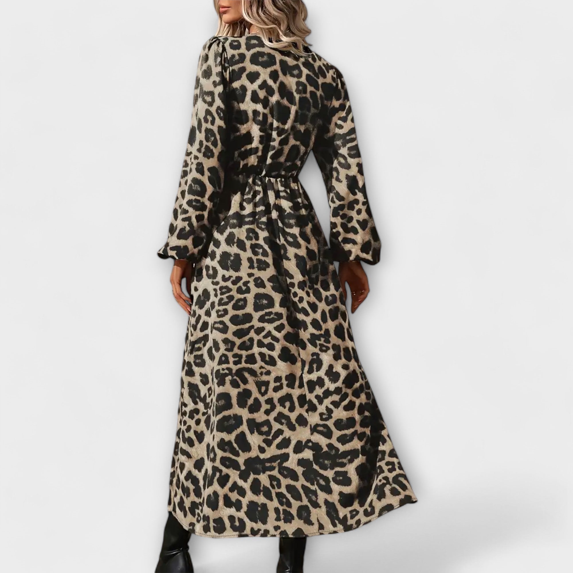 Natalie - Abito elegante con stampa leopardata