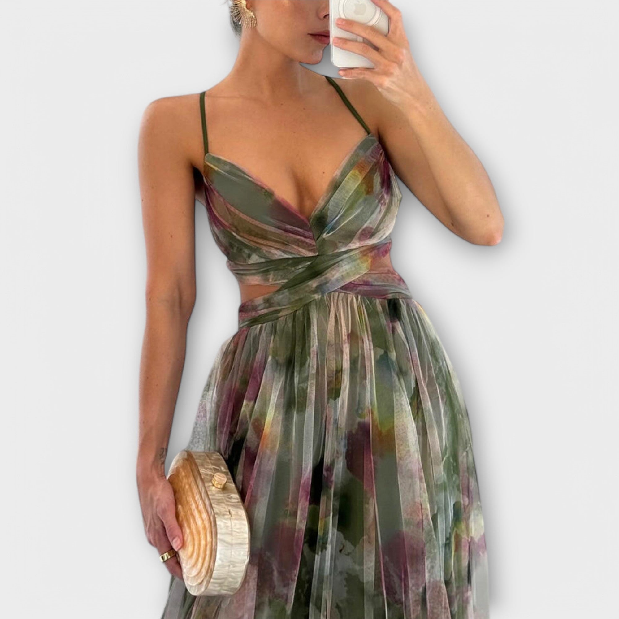 Abito Maxy Annai in Mesh - Elegante e Scolpito