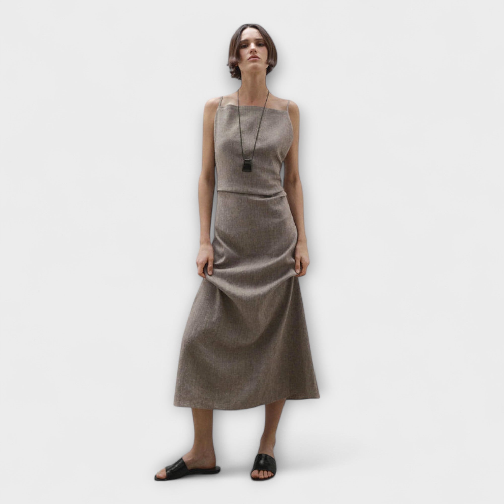 Clara - Abito Maxy Fluttuante in Mistura di Lino