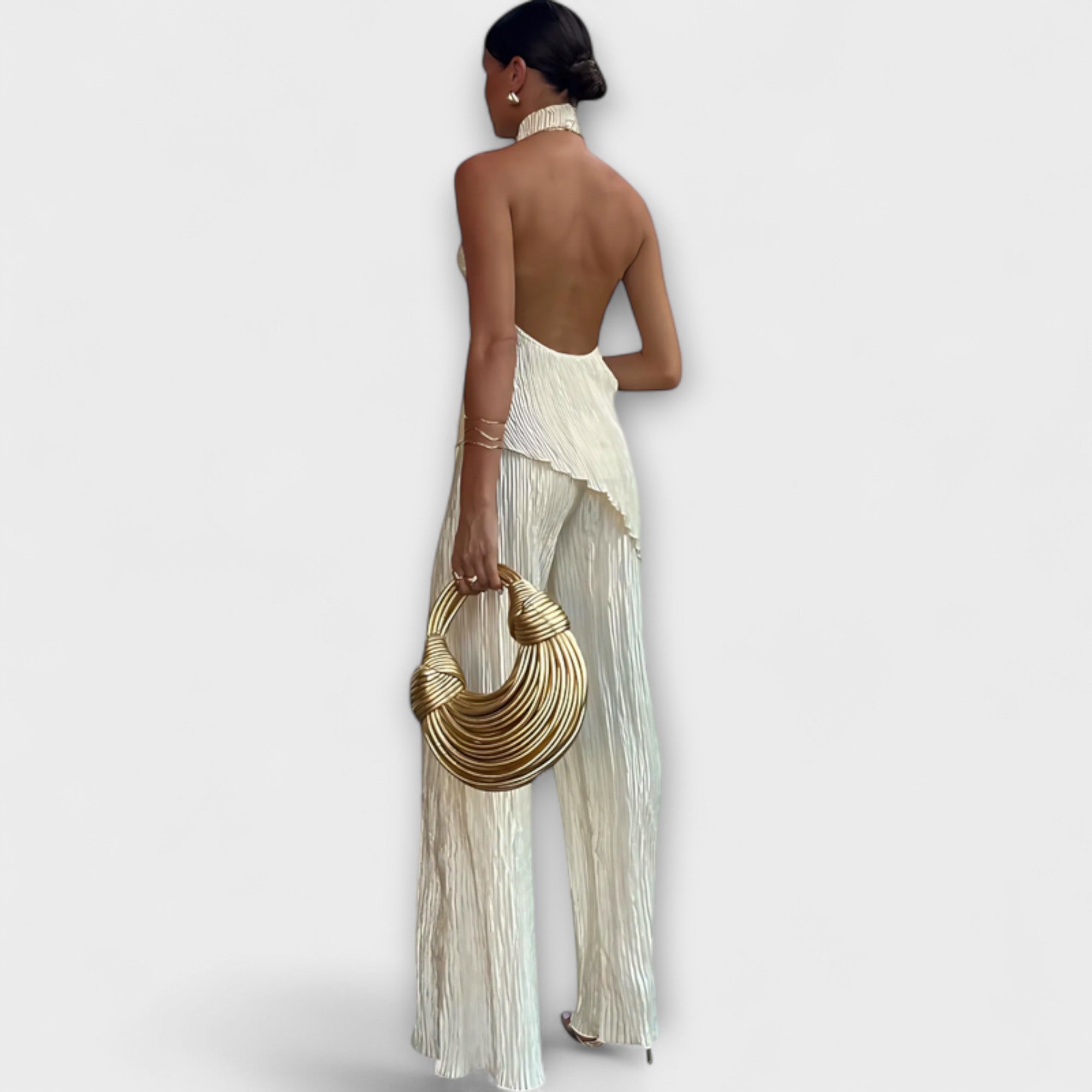 Pilarica - Elegante set plissettato asimmetrico