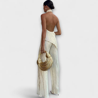 Pilarica - Elegante set plissettato asimmetrico