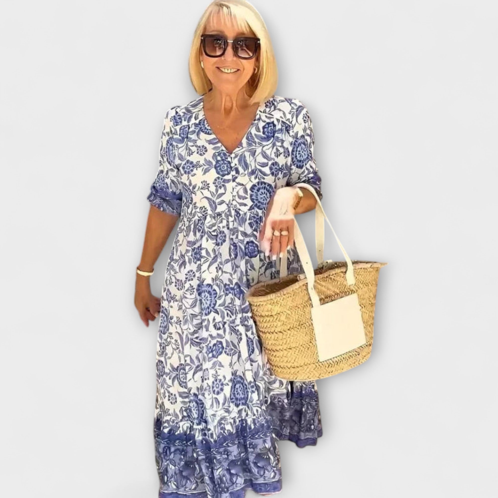 Caitlin - Abito floreale elegante con un design leggero