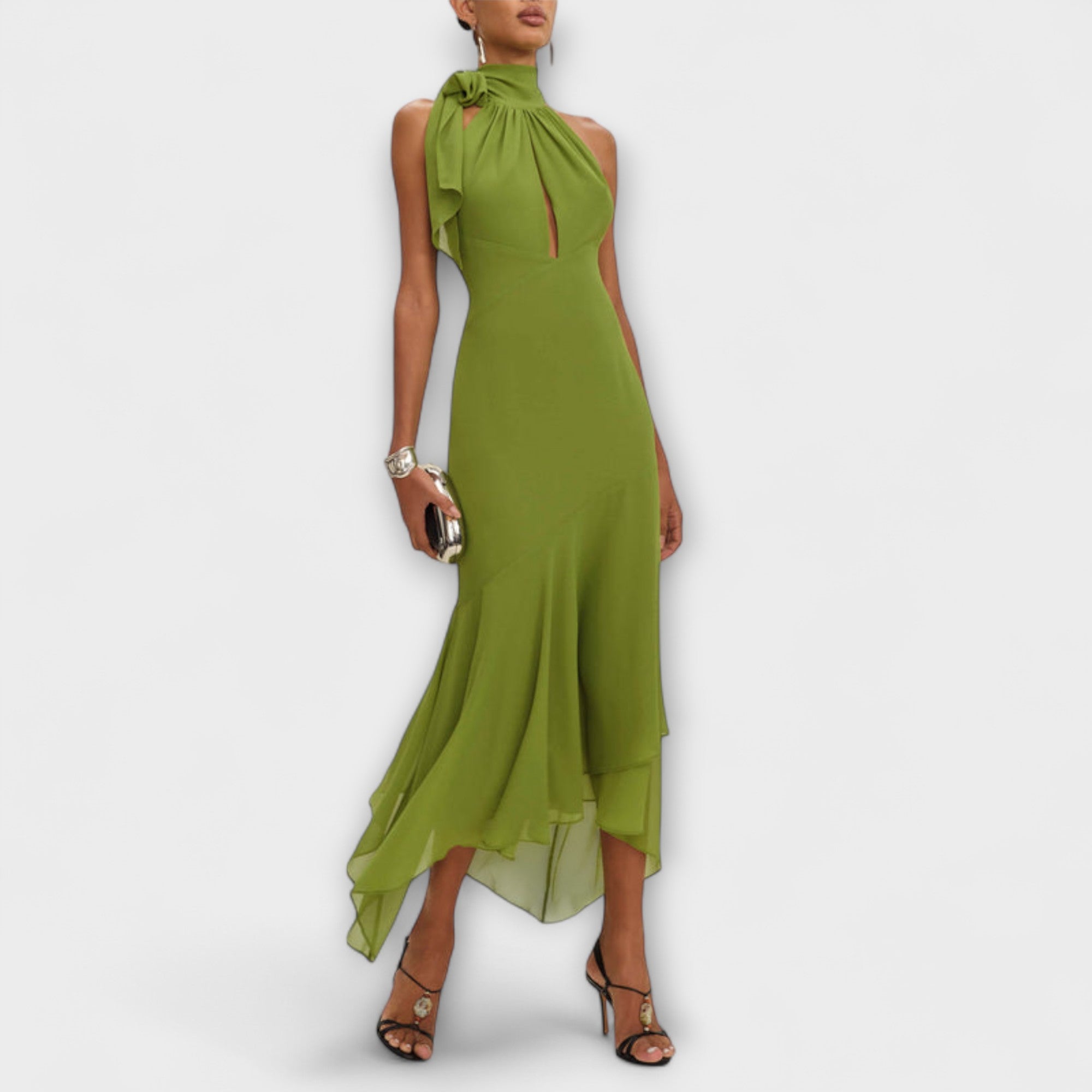 Elodie - Elegante abito lungo asimmetrico