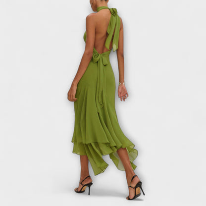 Elodie - Elegante abito lungo asimmetrico