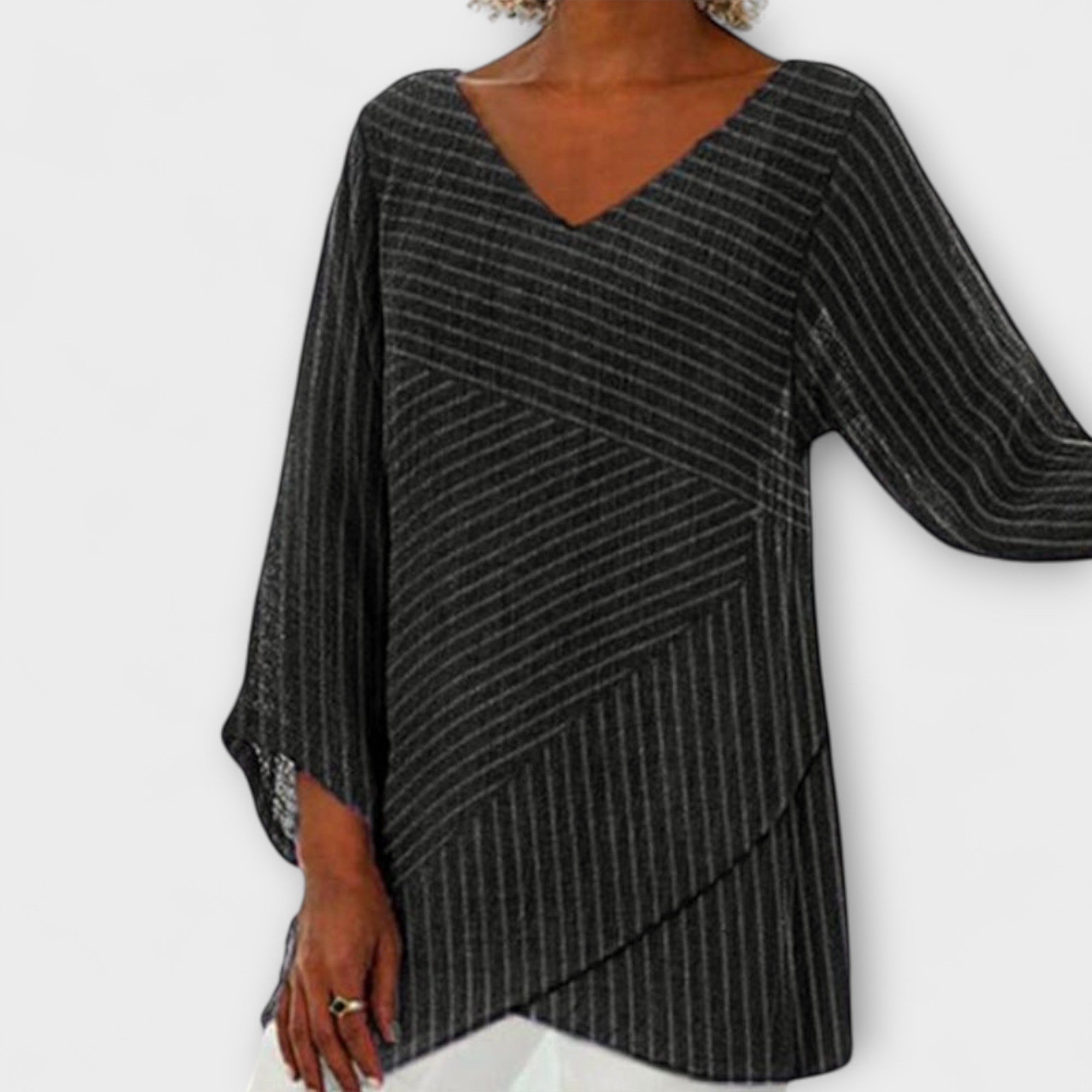 Penelope - Top Drappeggiato a Strisce