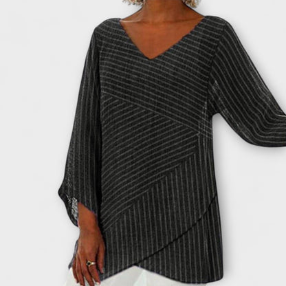 Penelope - Top Drappeggiato a Strisce