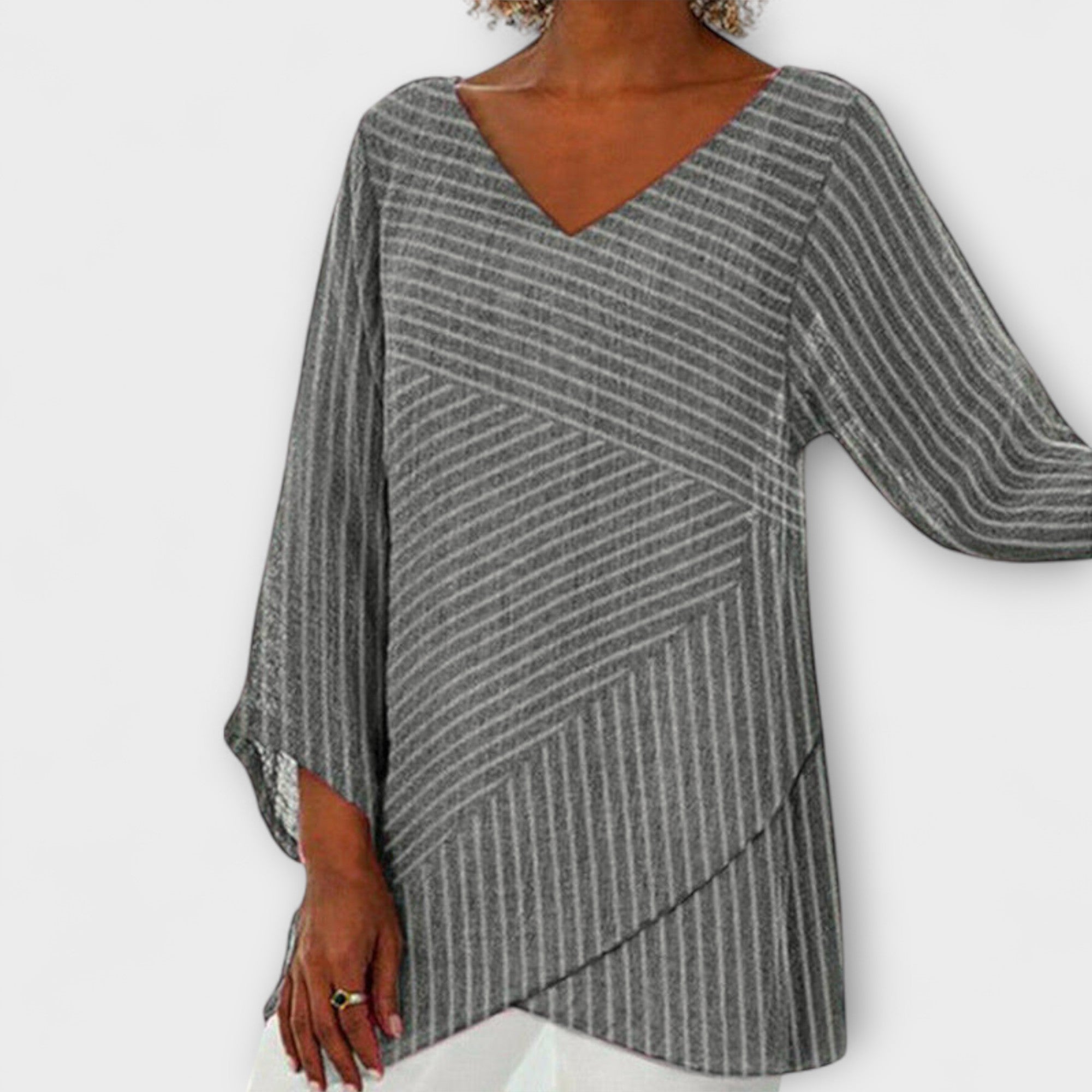 Penelope - Top Drappeggiato a Strisce