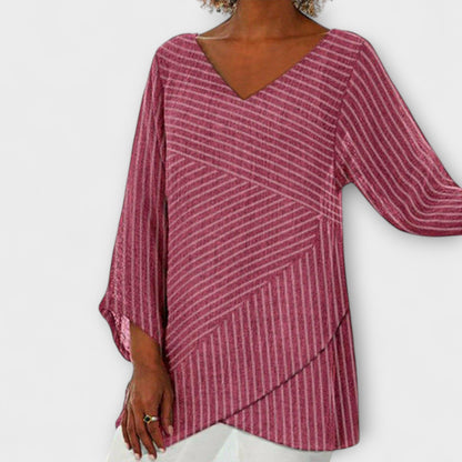 Penelope - Top Drappeggiato a Strisce