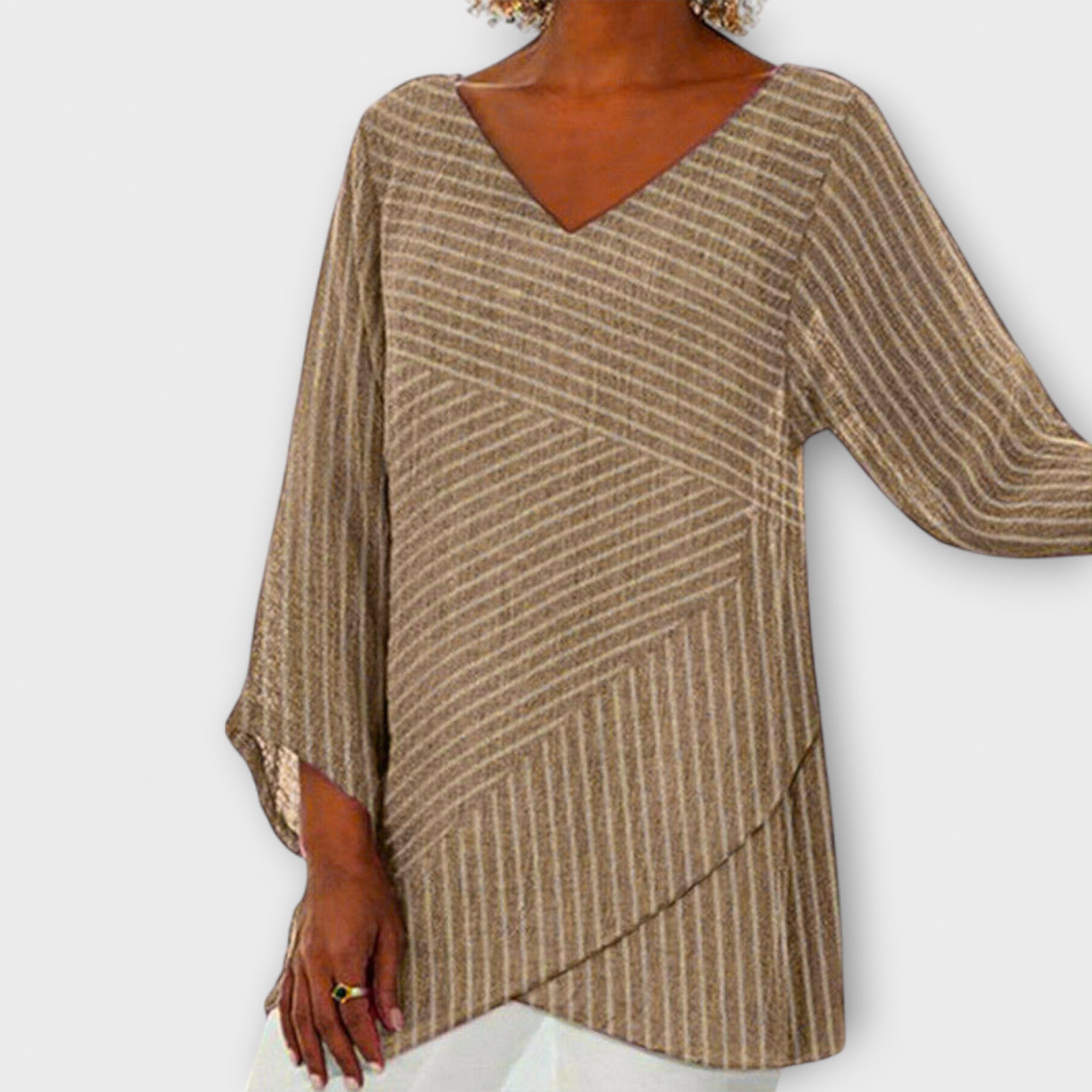 Penelope - Top Drappeggiato a Strisce