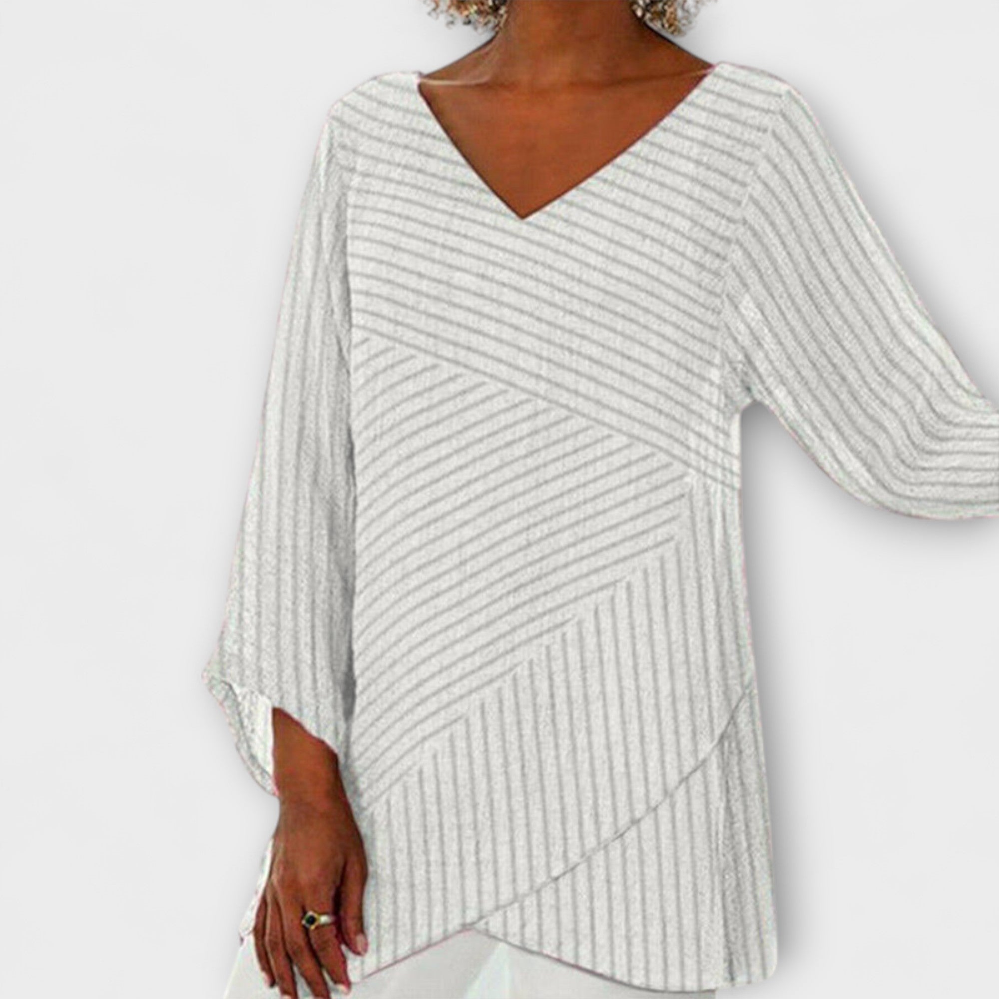 Penelope - Top Drappeggiato a Strisce