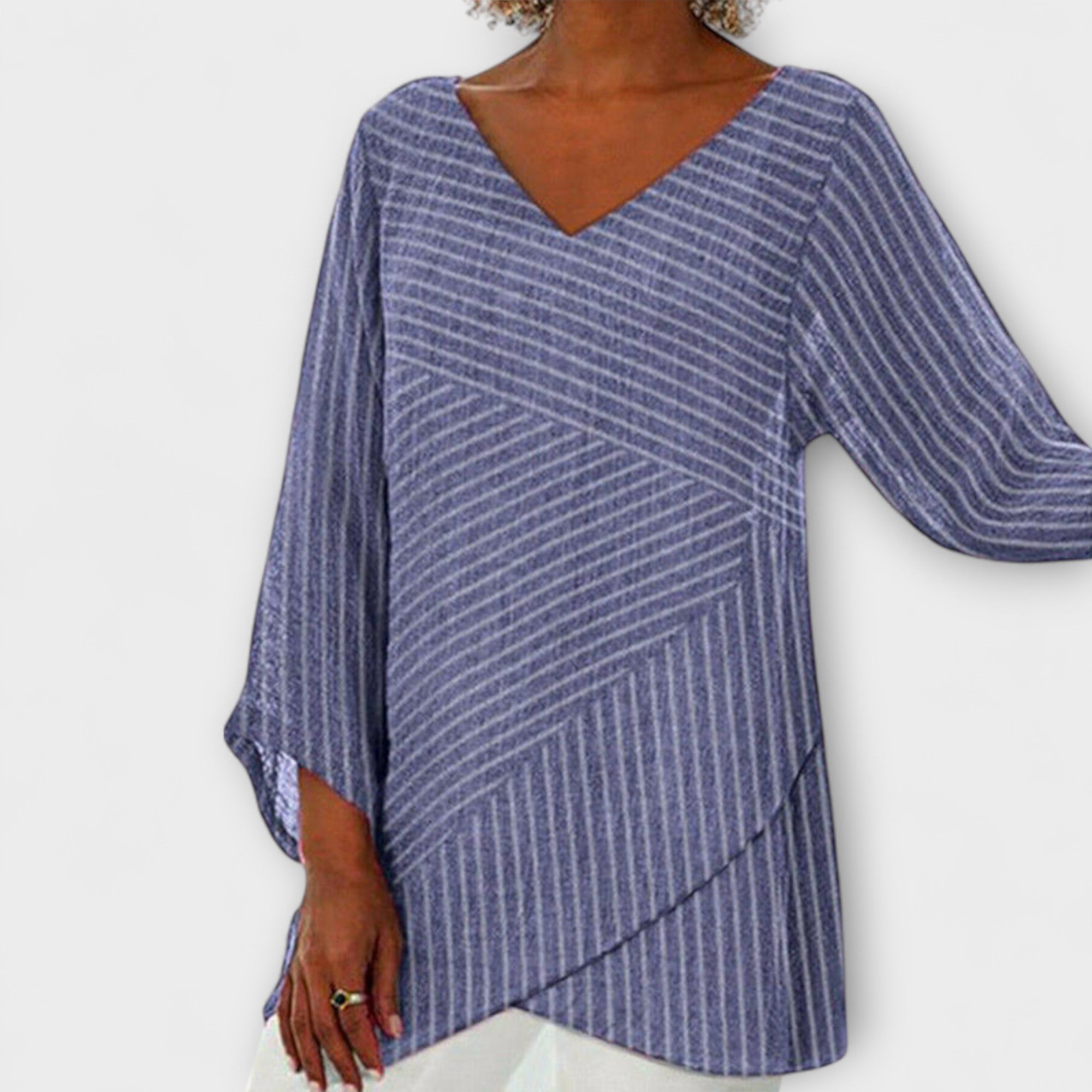 Penelope - Top Drappeggiato a Strisce