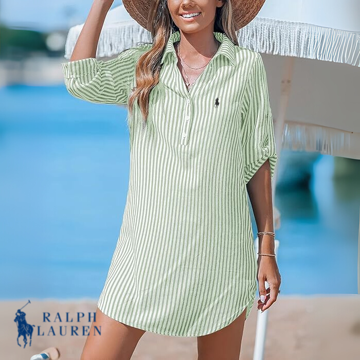 R. Ꮮаᴜгеn Abito Camicia Classico a Righe