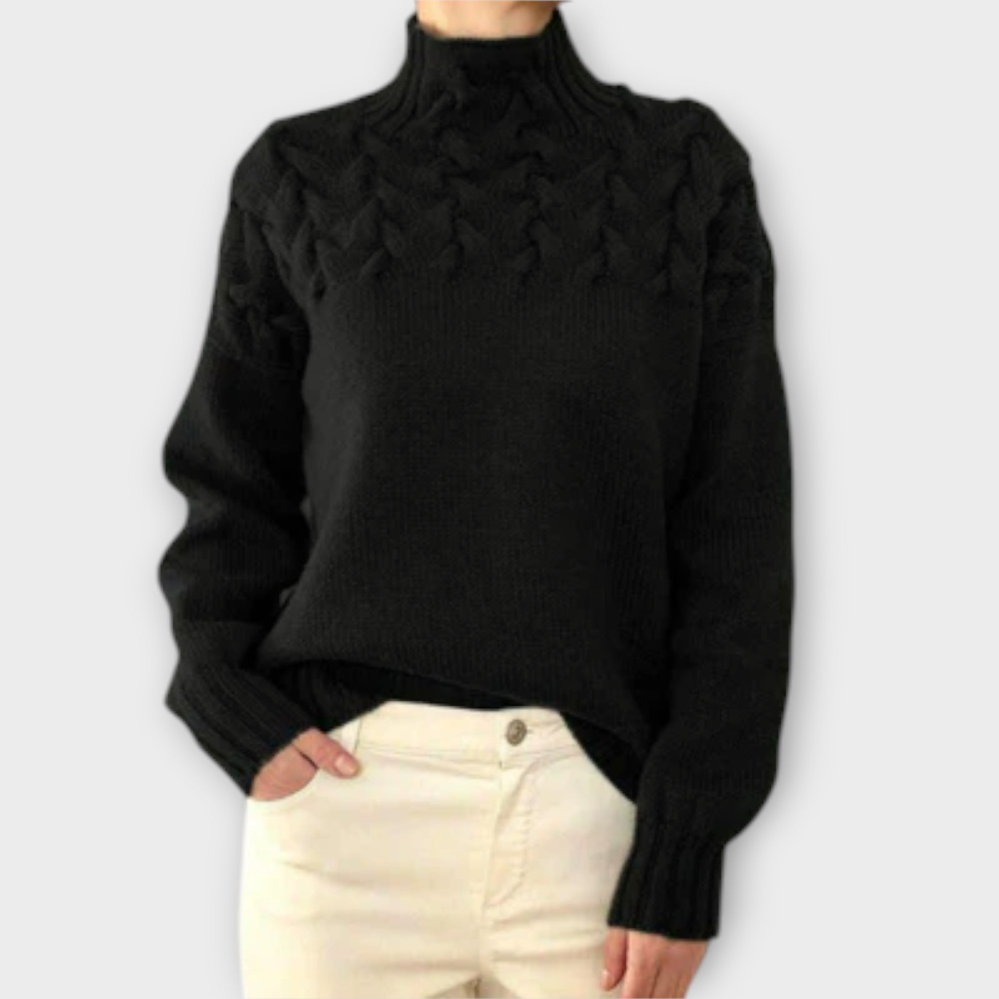 Eva - Maglione da donna con dettaglio a trecce