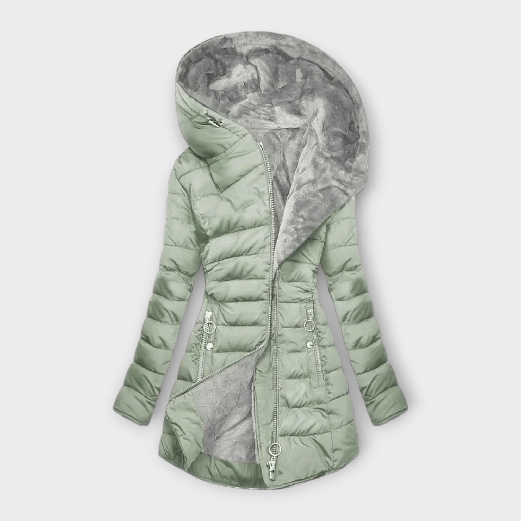 Kori - Cappotto con Fodera in Pelliccia Morbida