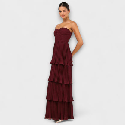 Lorena - Abito maxy senza spalline a strati