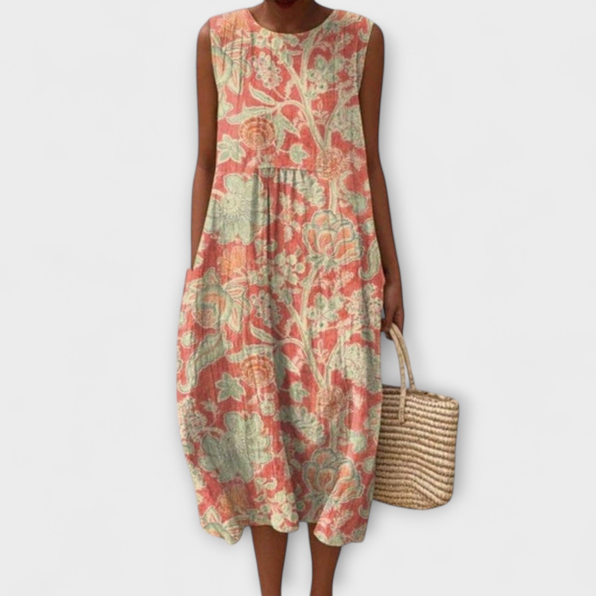 Thaleia – Abito midi in design floreale vintage