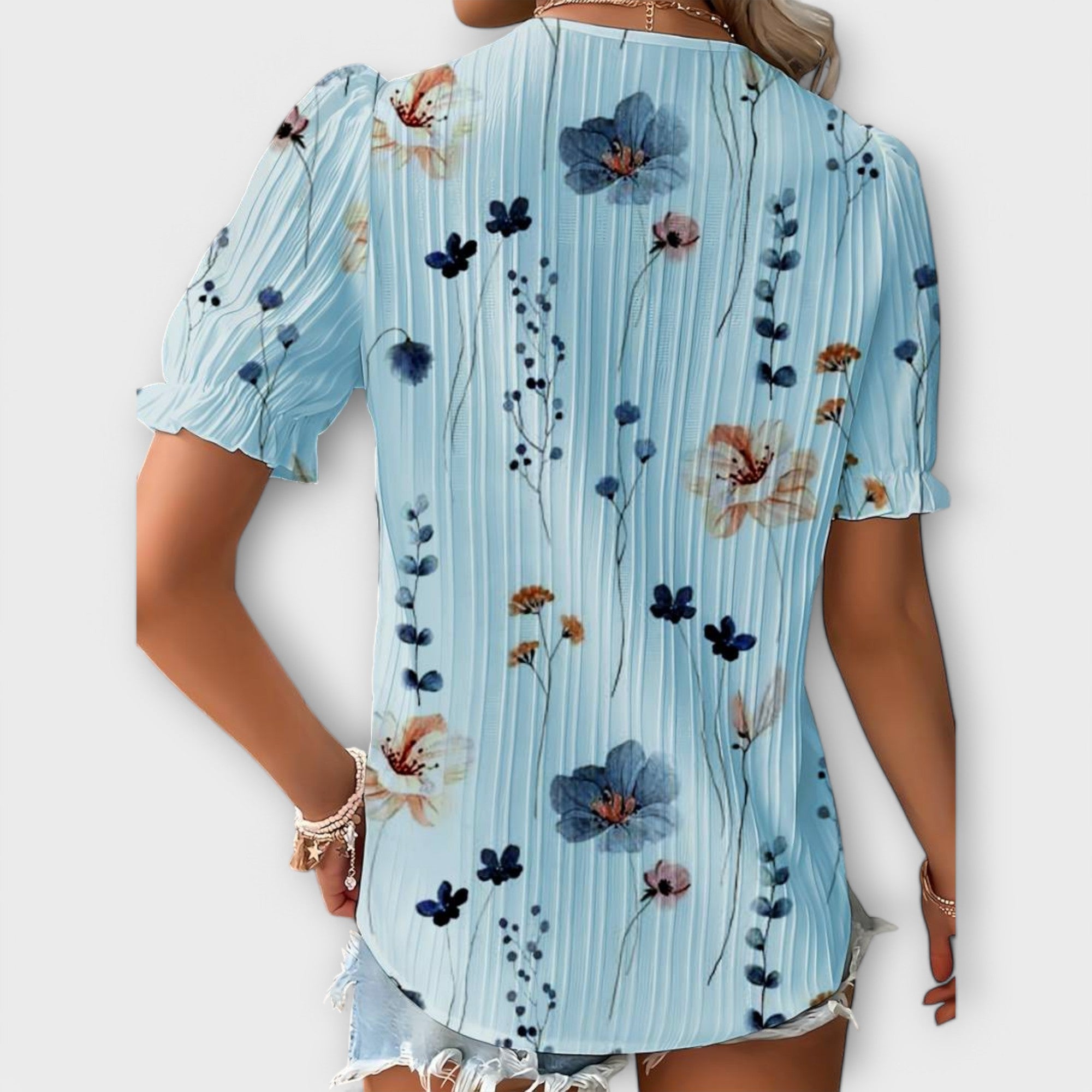 Emily - Blusa alla moda con scollatura a V