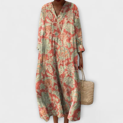 Thaleia – Abito midi in design floreale vintage