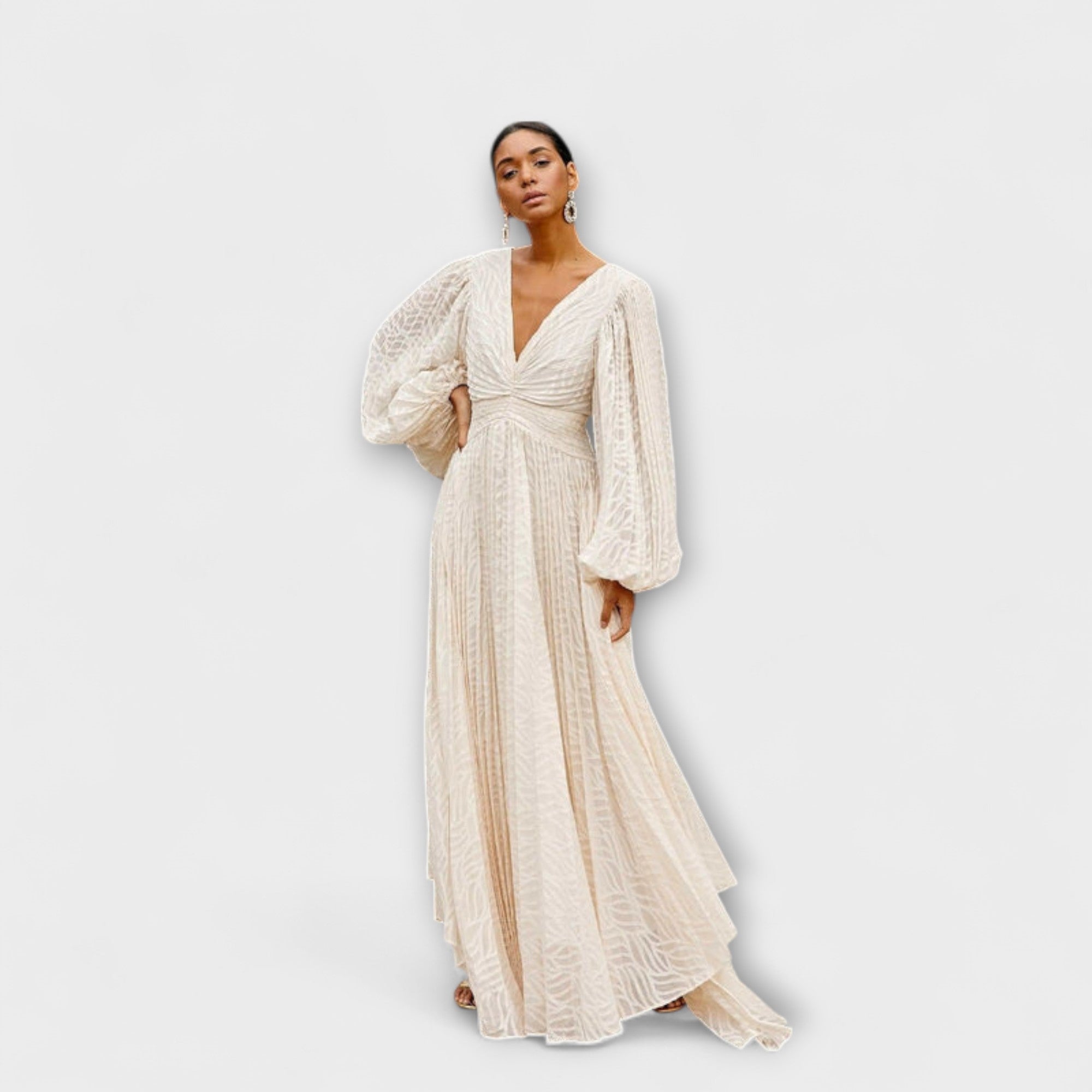 Elsa - Abito Maxi Crema di Allegory