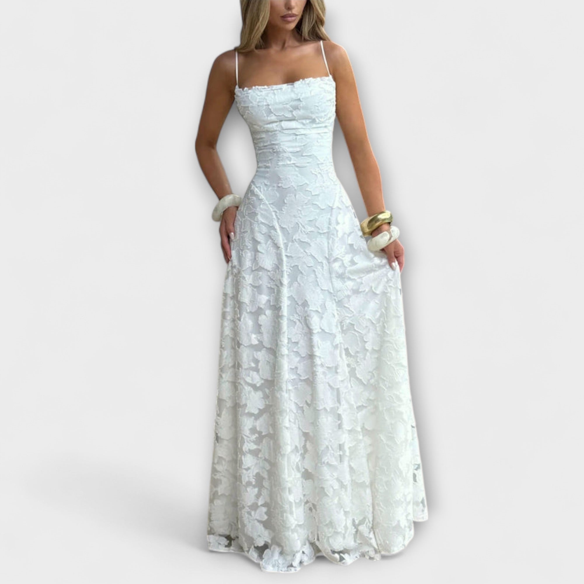 Emberly - Elegante Maxidress in Jacquard