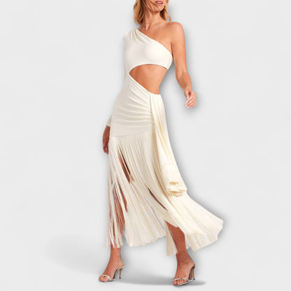 Alice - Maxi abito con frange e cut-out appariscente