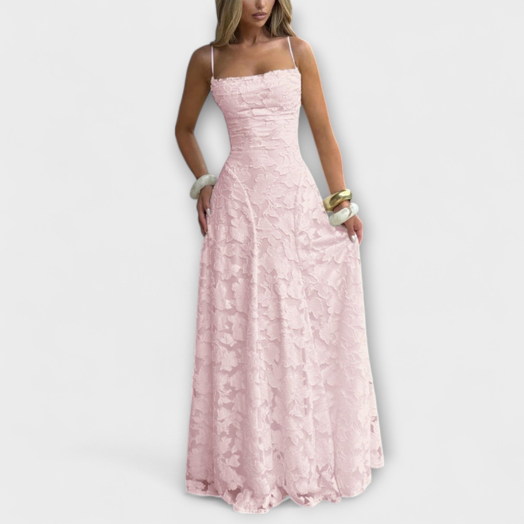 Emberly - Elegante Abito Maxy in Jacquard