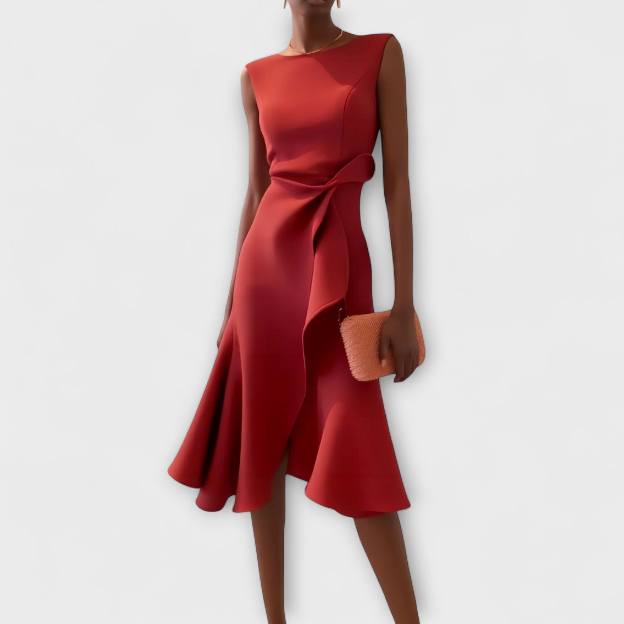 Juliette – Abito midi asimmetrico drappeggiato