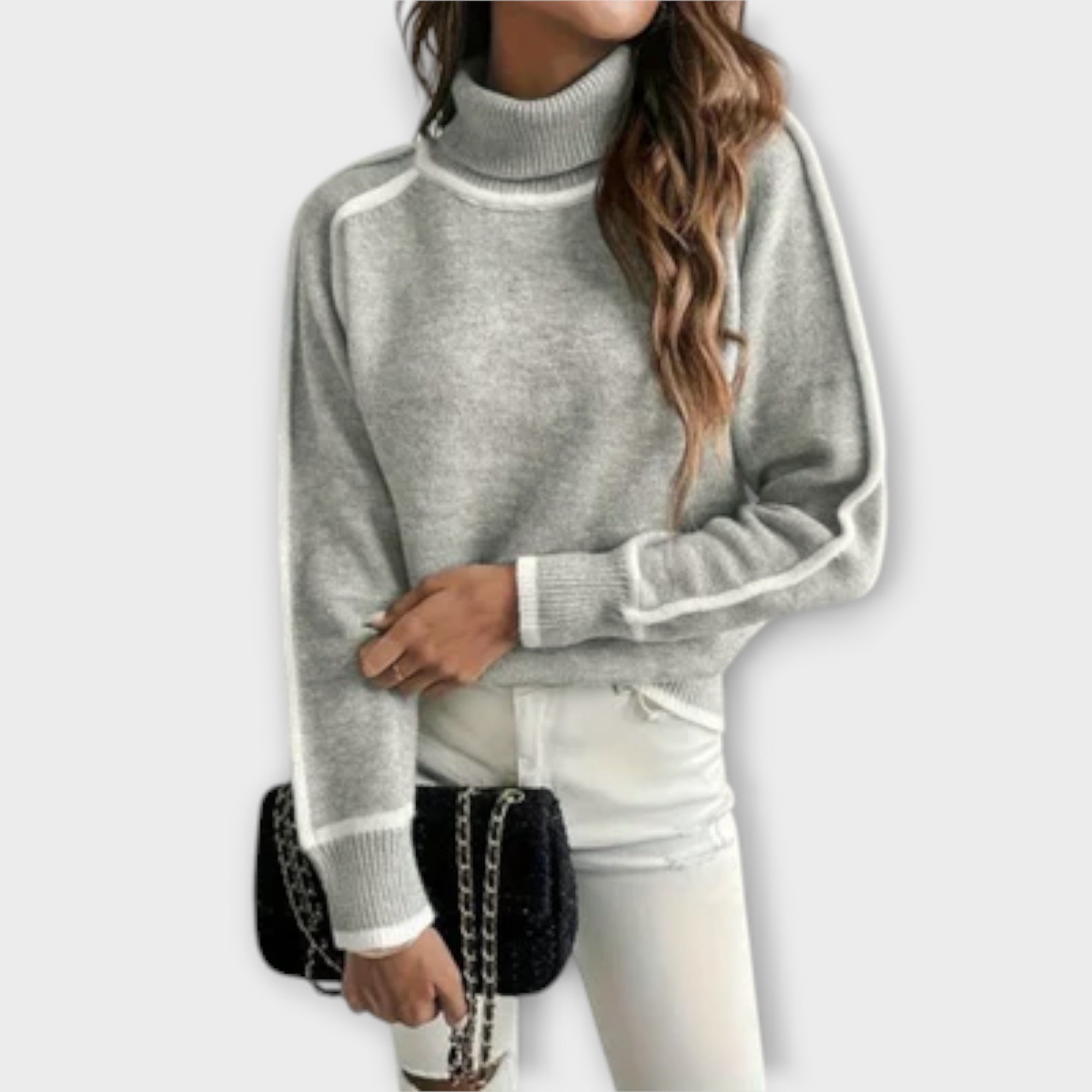 Aurora - Maglione a collo alto casual