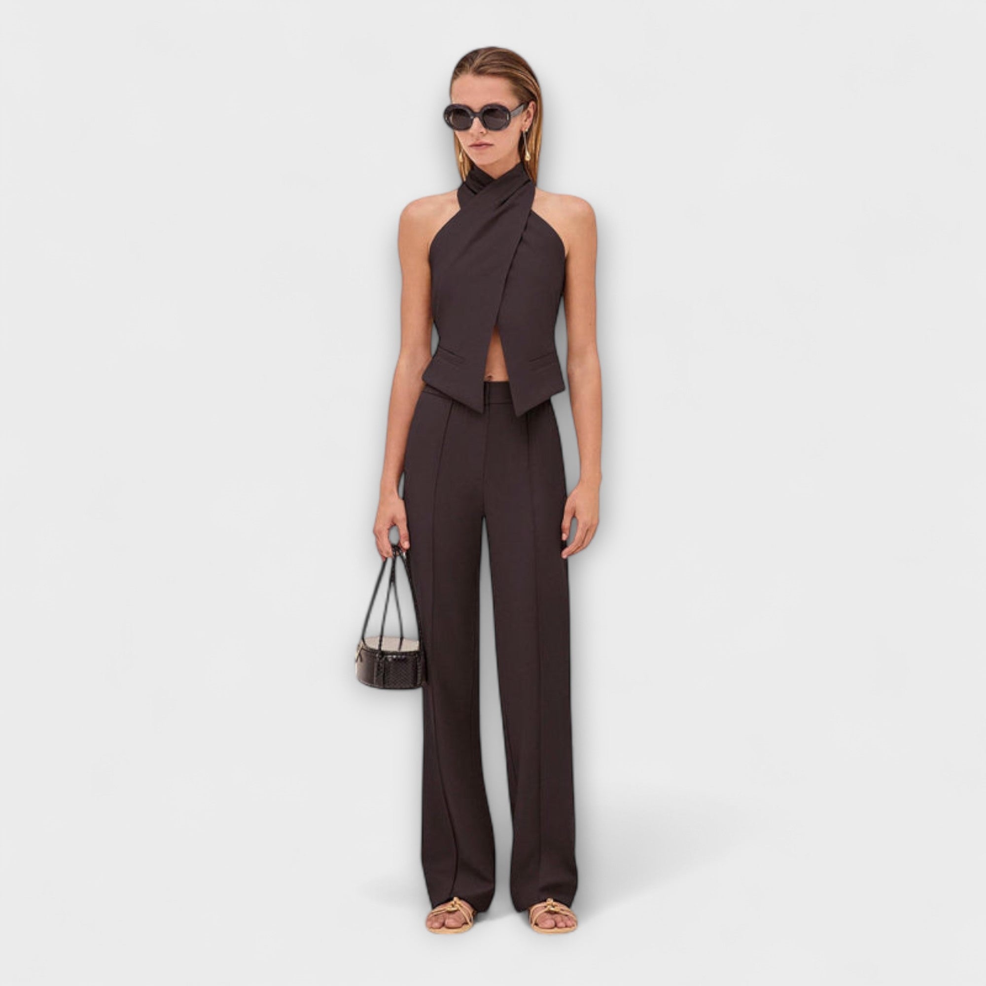 Giugno - Top con Scollo Halter Incrociato