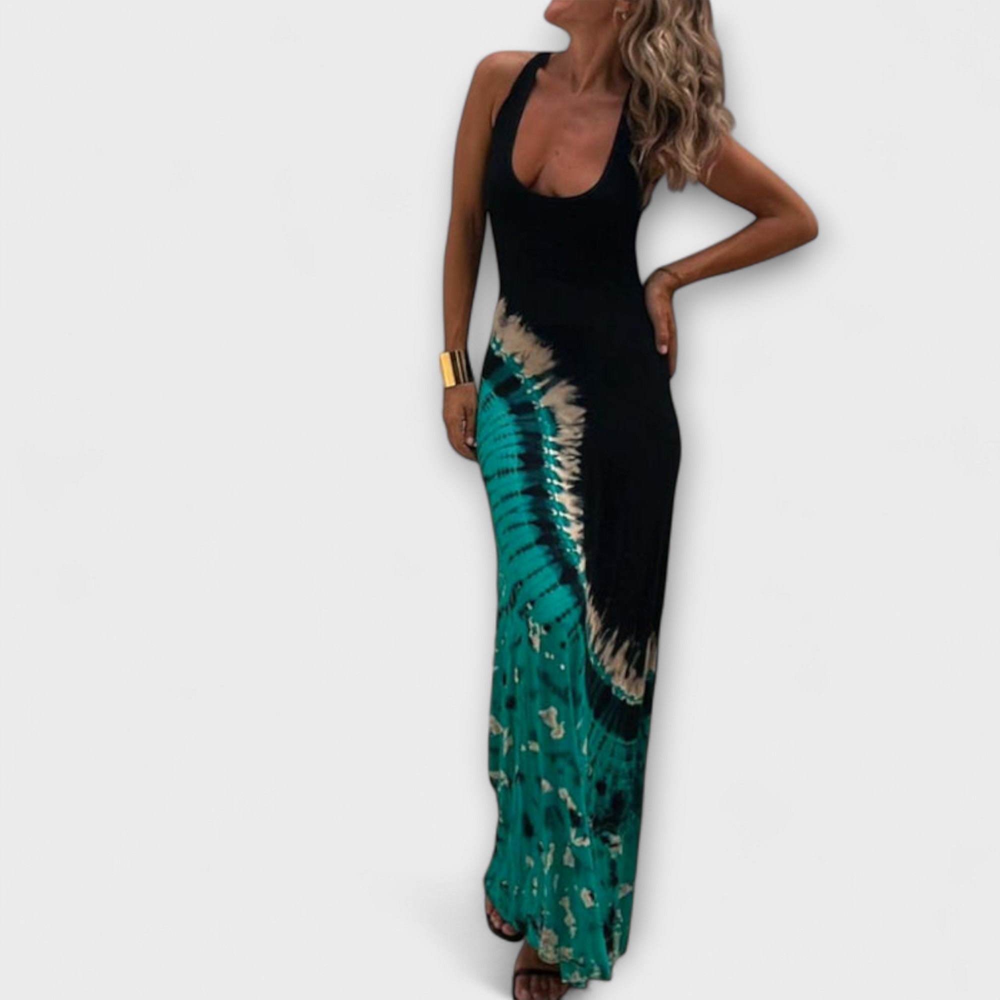 Livia - Maxidress con tie-dye cielo stellato