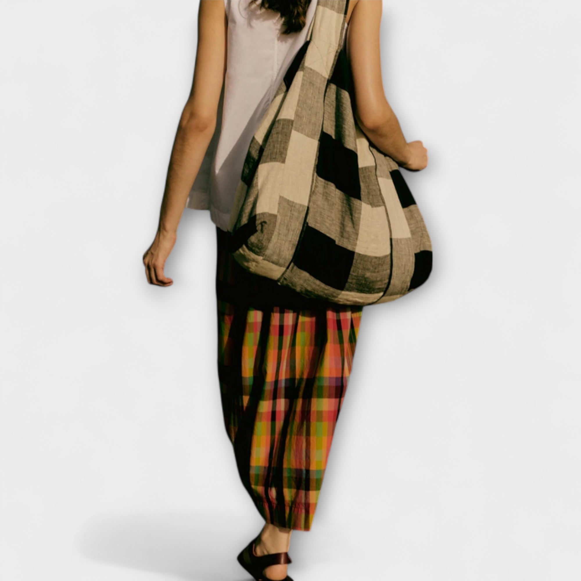 Emilia - Gonna plissettata a righe multicolori
