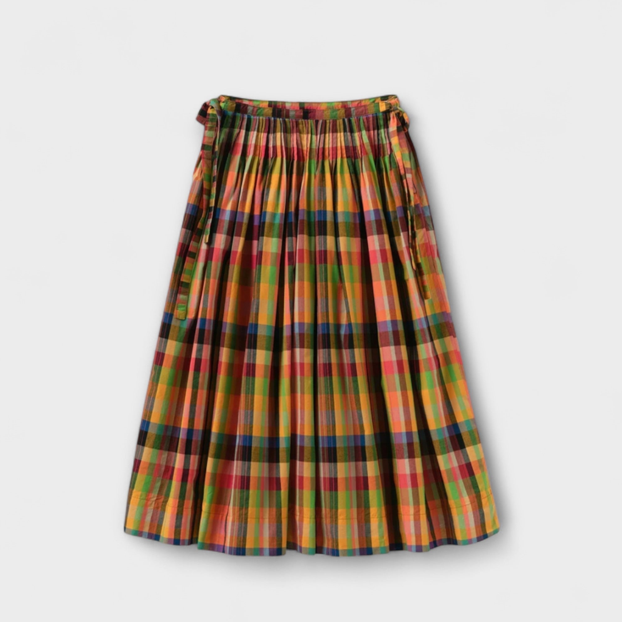 Emilia - Gonna plissettata a righe multicolori