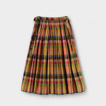 Emilia - Gonna plissettata a righe multicolori