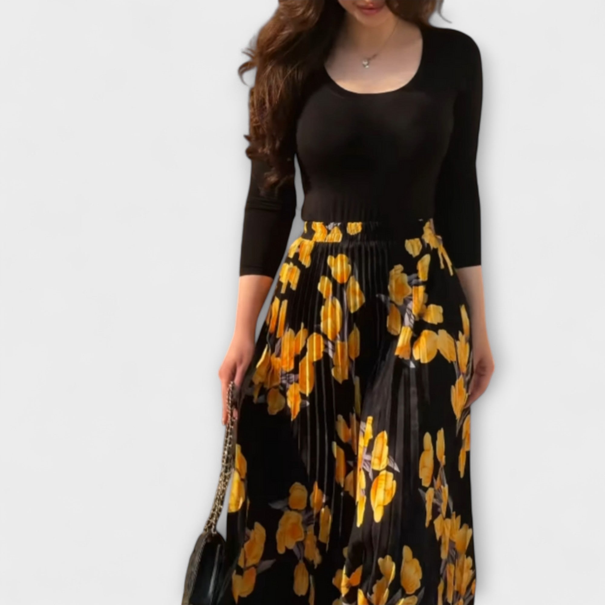 Violette - Gonna a pieghe e top coordinato