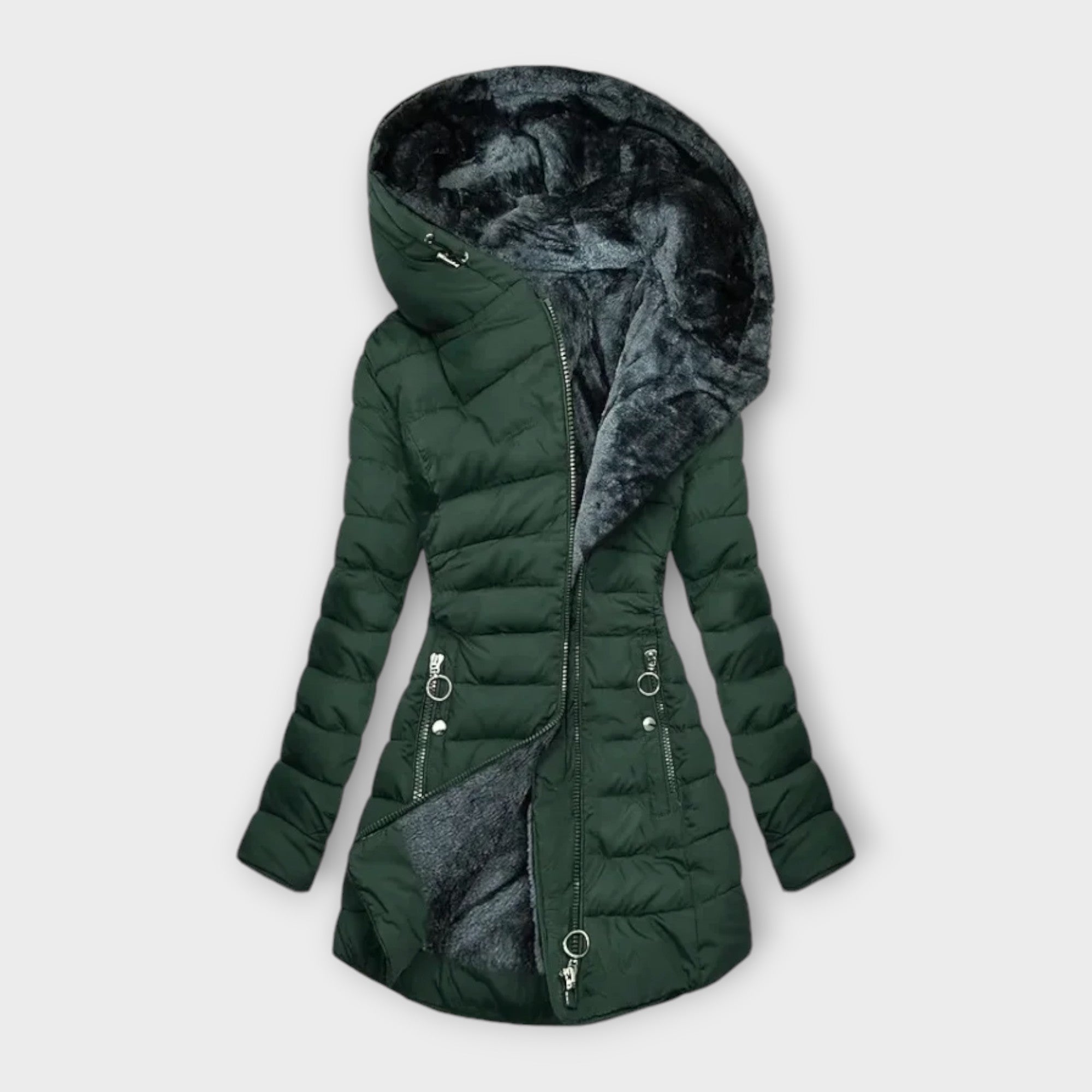 Kori - Cappotto con Fodera in Pelliccia Morbida