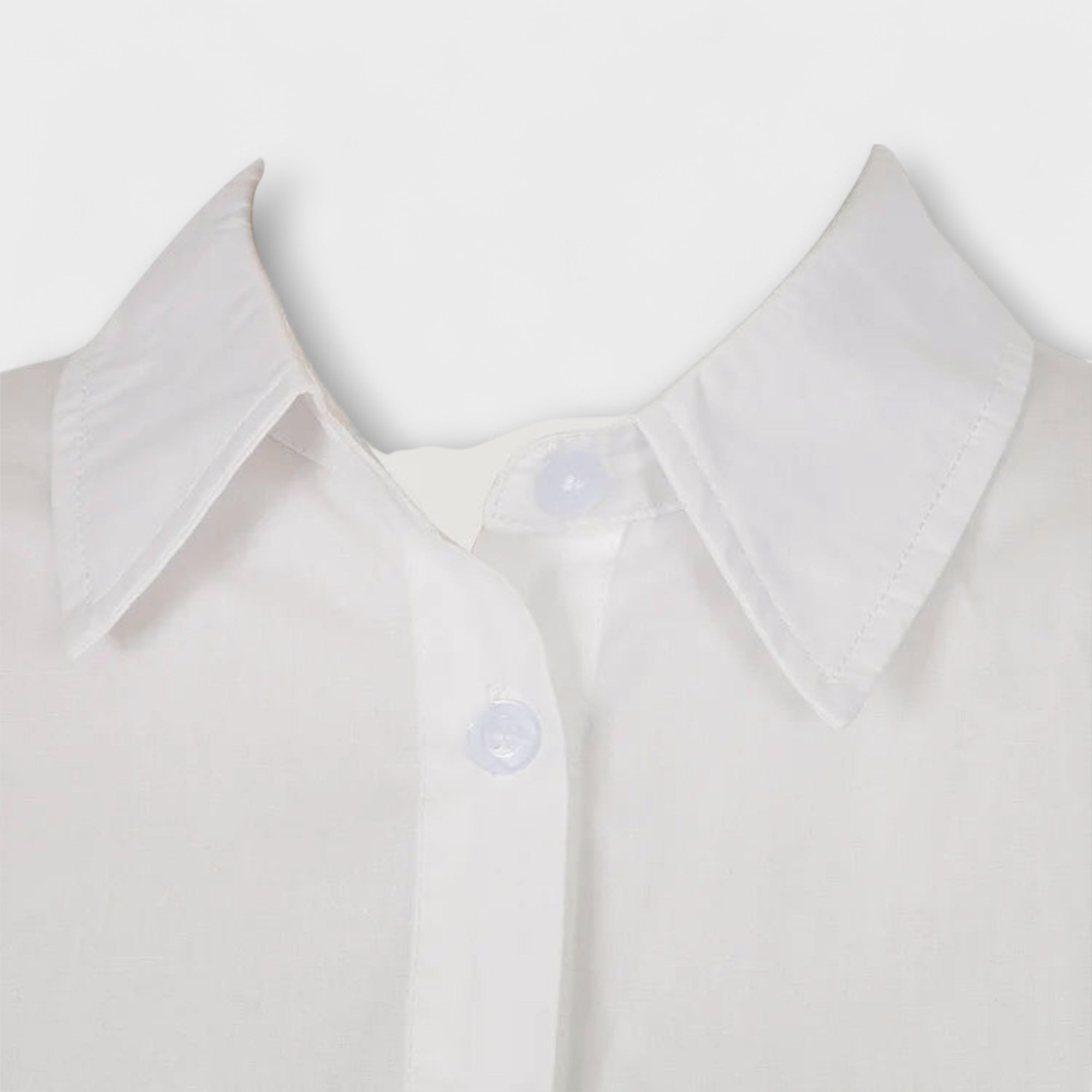Indie - Abito camicia bianco plissettato a maniche lunghe